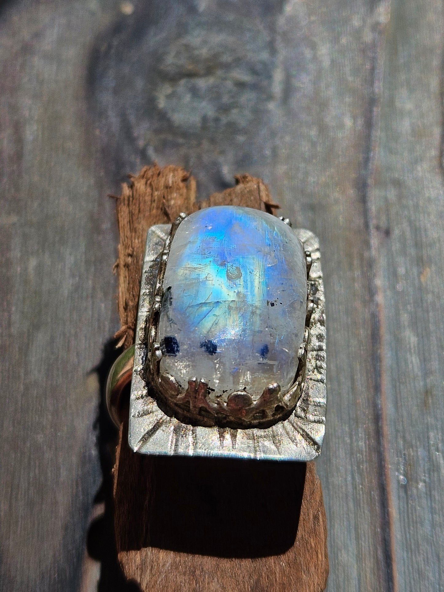 Moonstone Statement Ring, Size 9