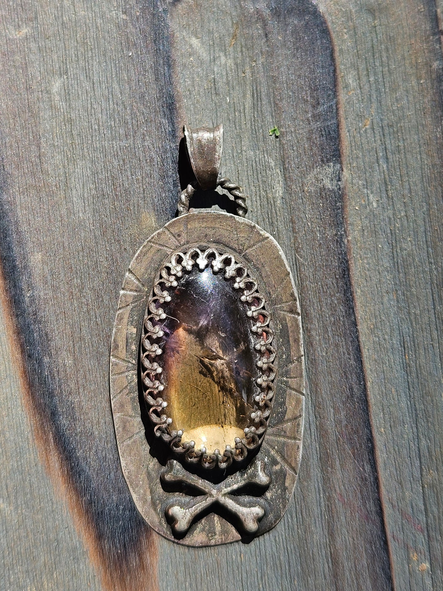Ametrine and Crossbones Pendant