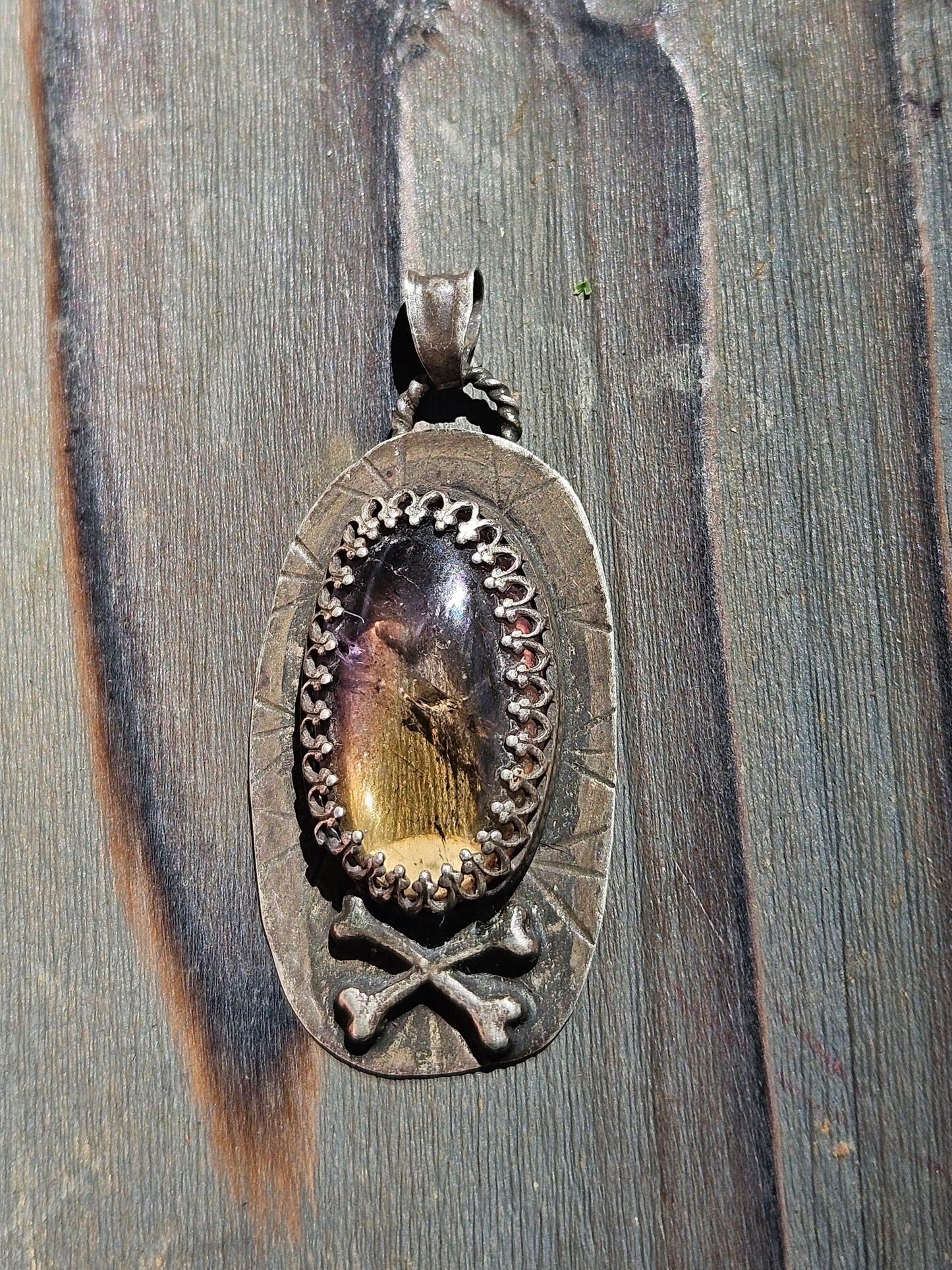 Ametrine and Crossbones Pendant