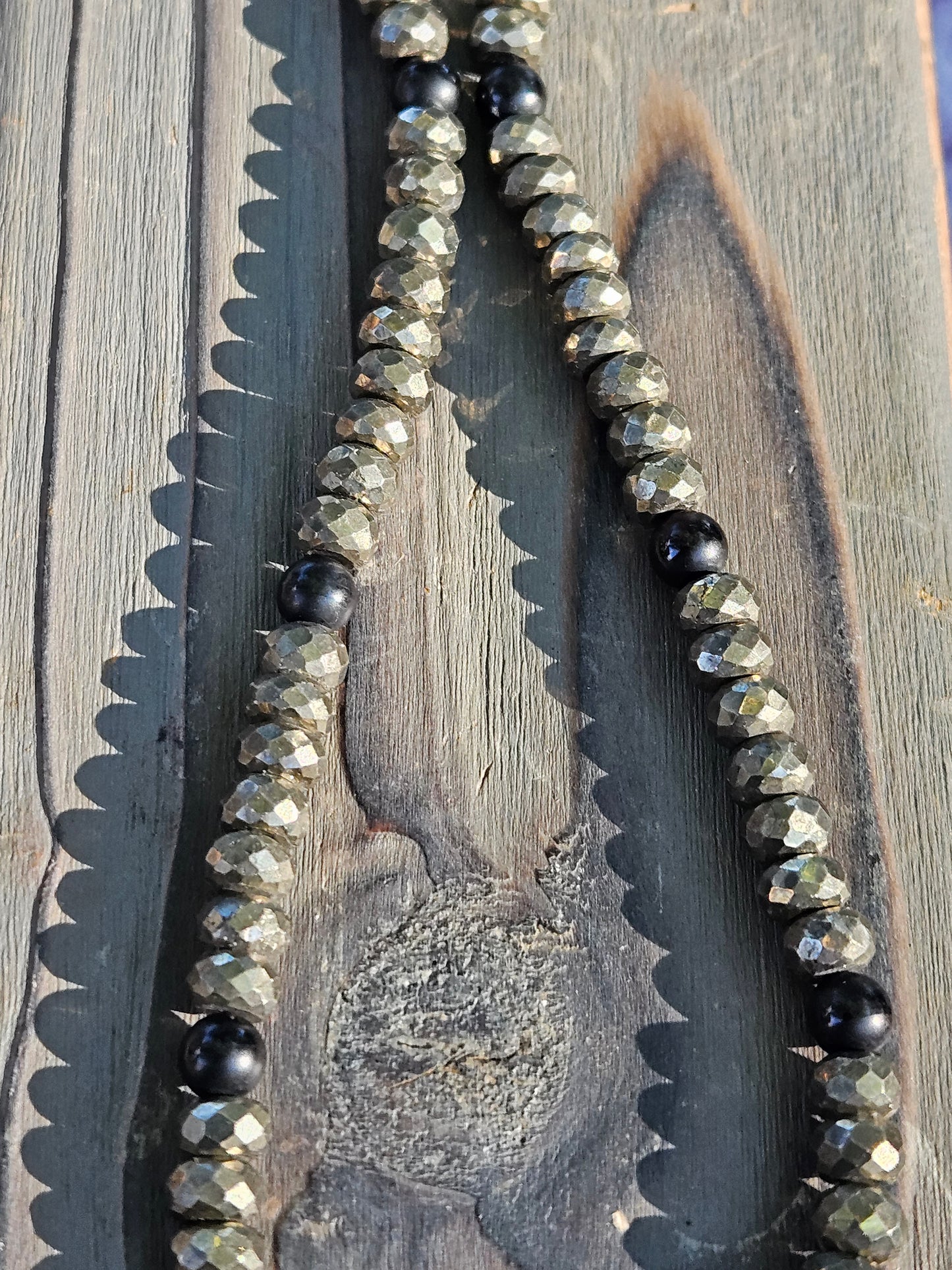 Pyrite and Onyx Necklace