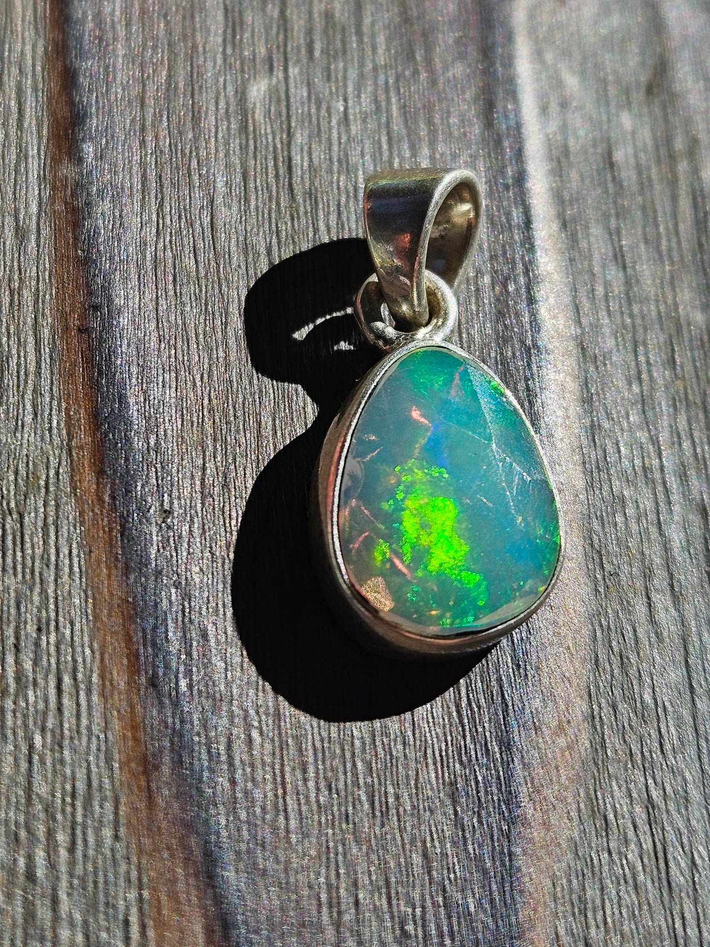 Rose Cut Ethiopian Opal Pendant