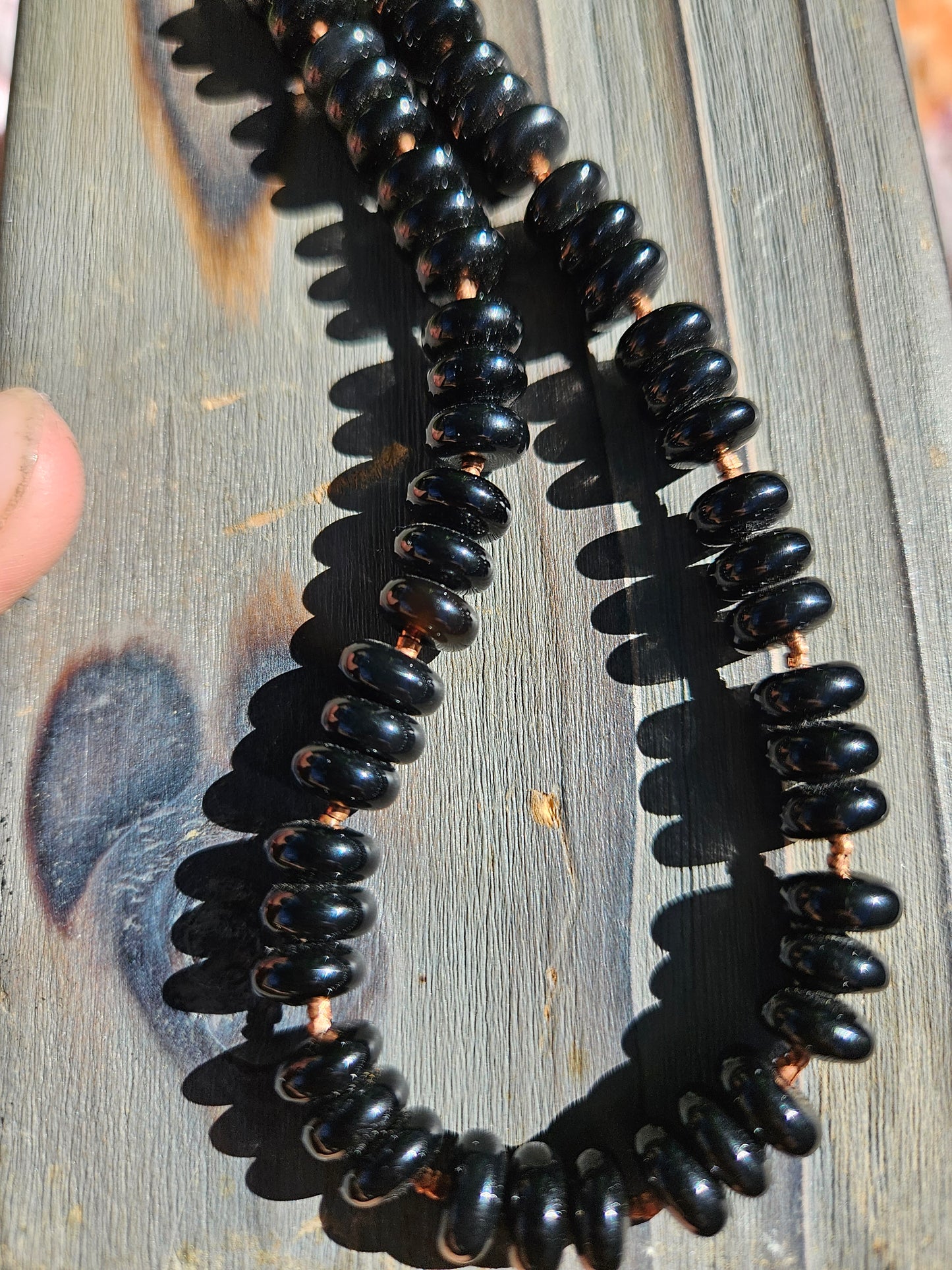Black Onyx and Copper Necklace