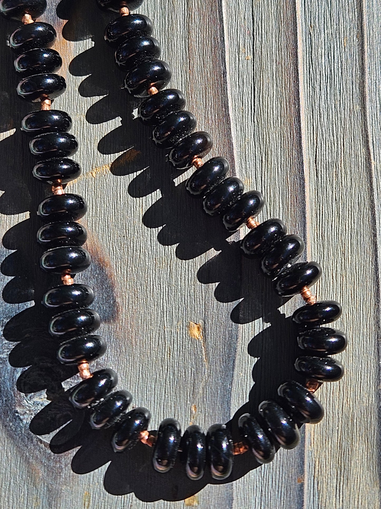 Black Onyx and Copper Necklace
