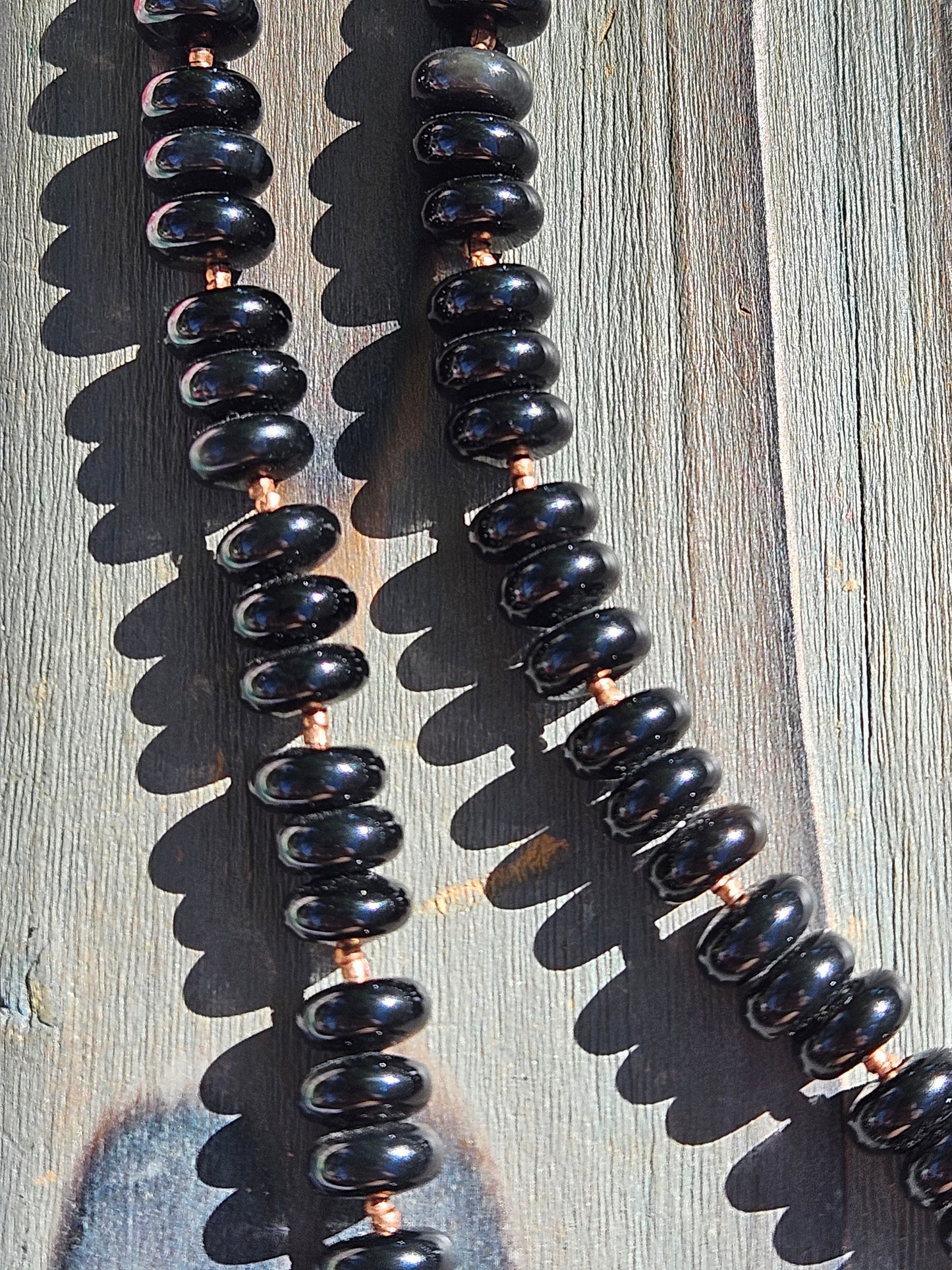Black Onyx and Copper Necklace