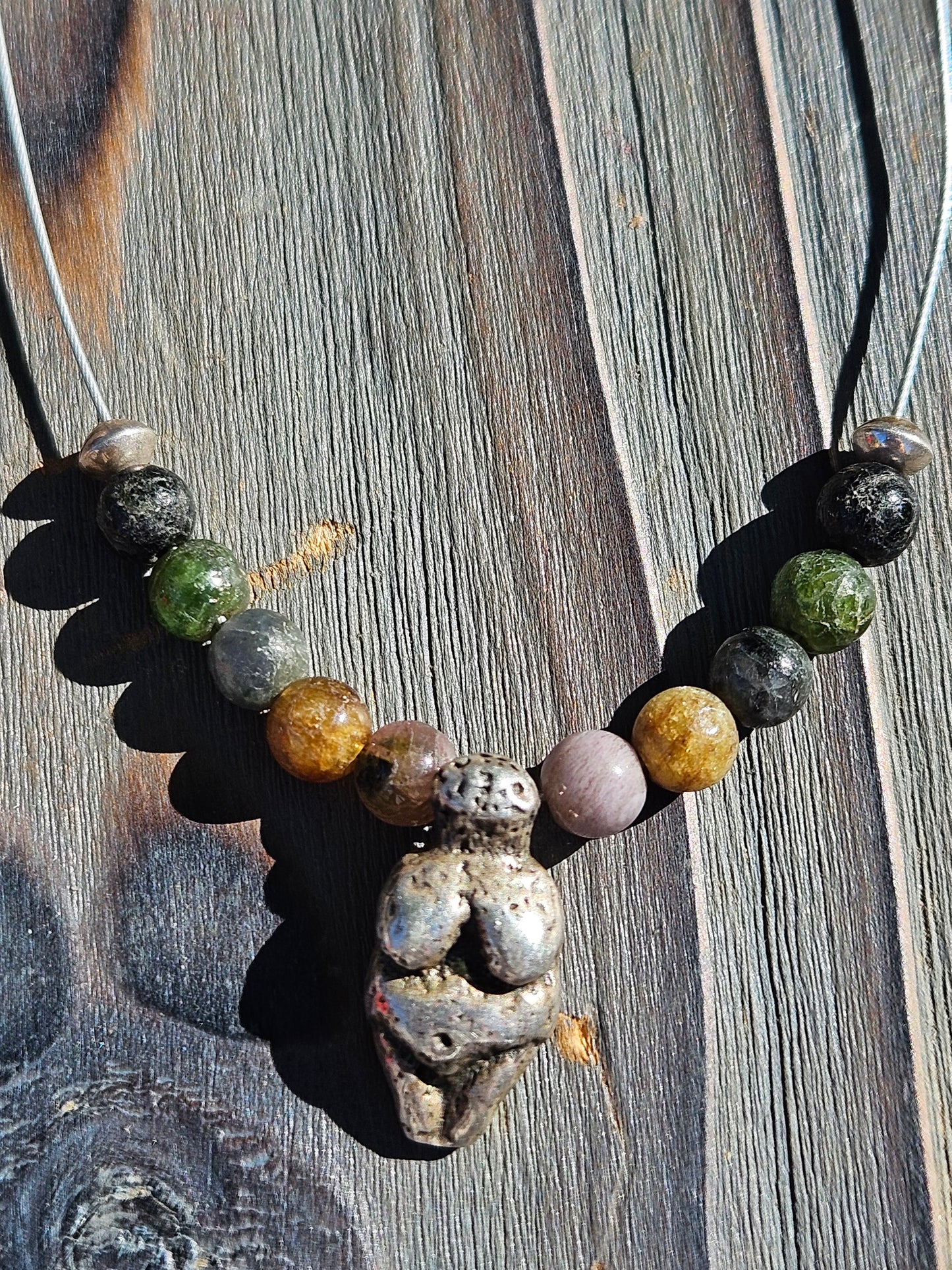 Waldorf Goddess and Tourmaline Necklace