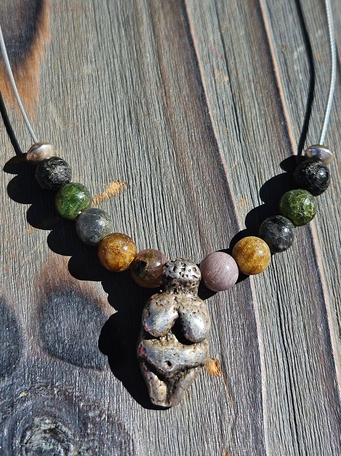 Waldorf Goddess and Tourmaline Necklace