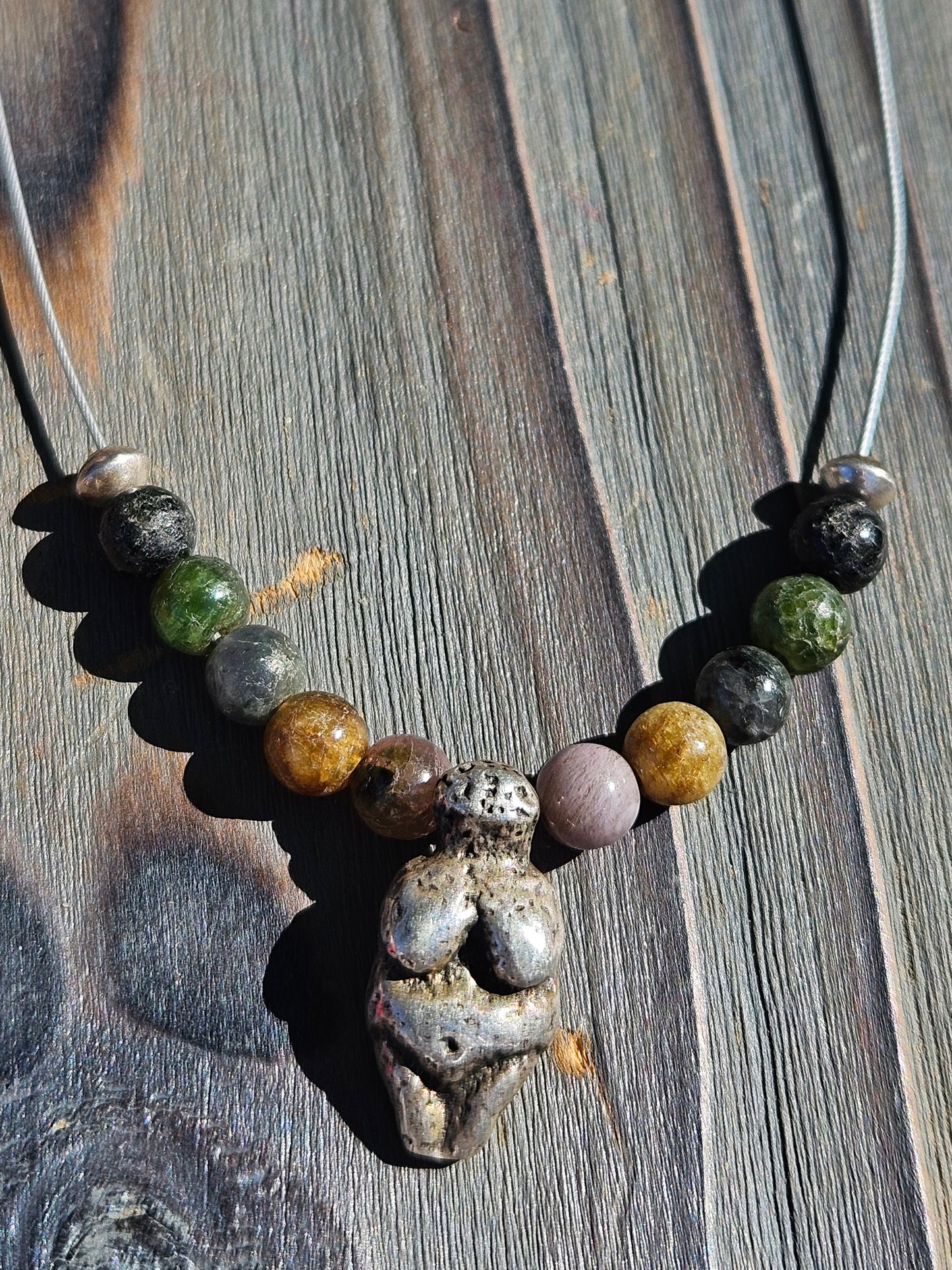 Waldorf Goddess and Tourmaline Necklace