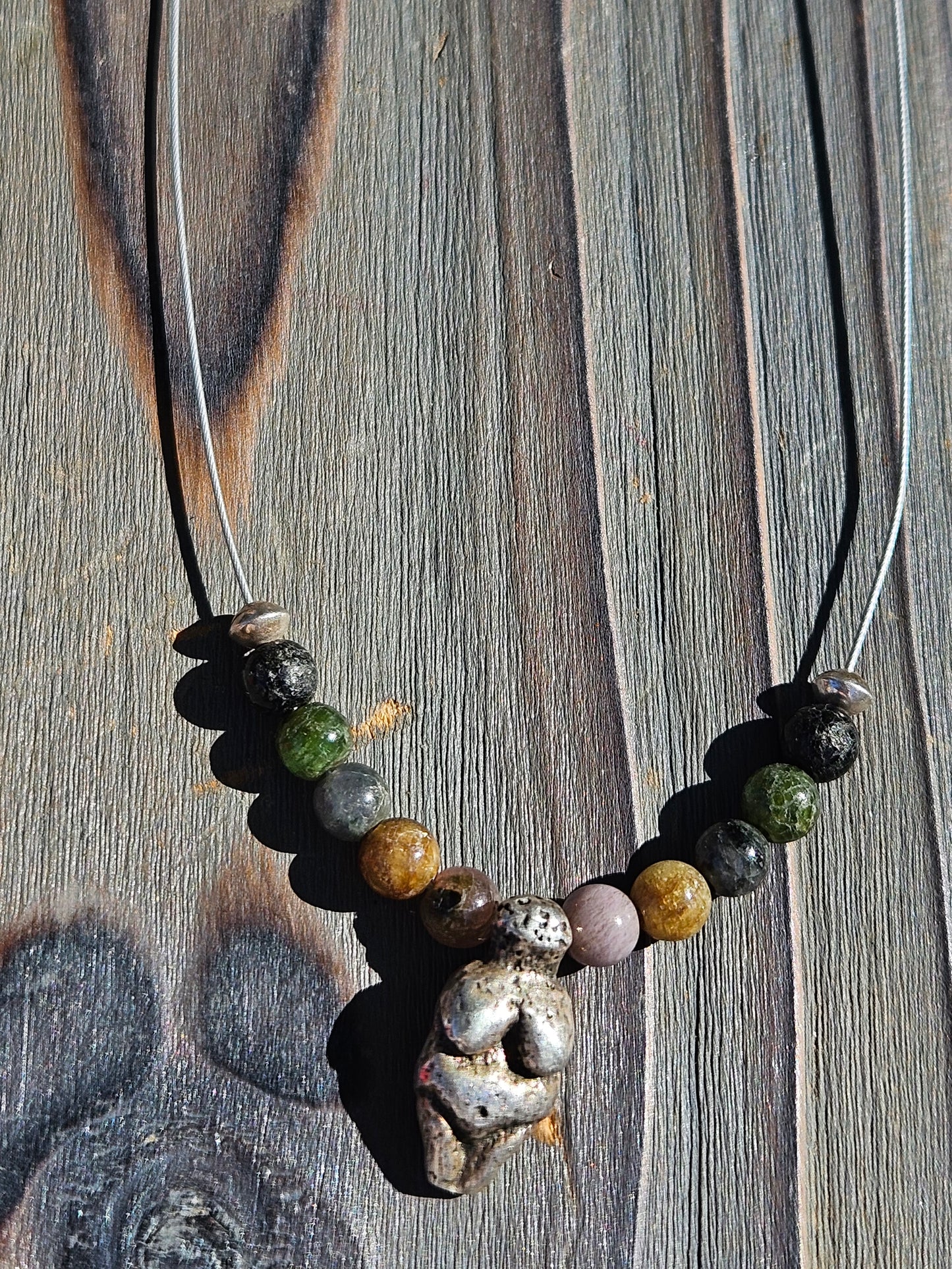 Waldorf Goddess and Tourmaline Necklace