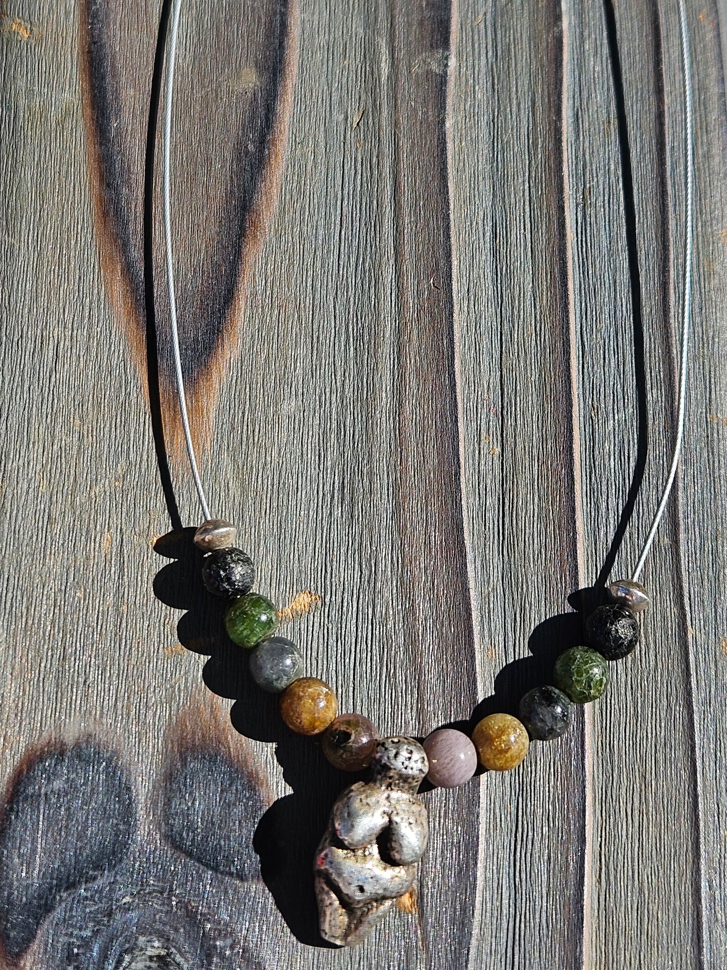 Waldorf Goddess and Tourmaline Necklace