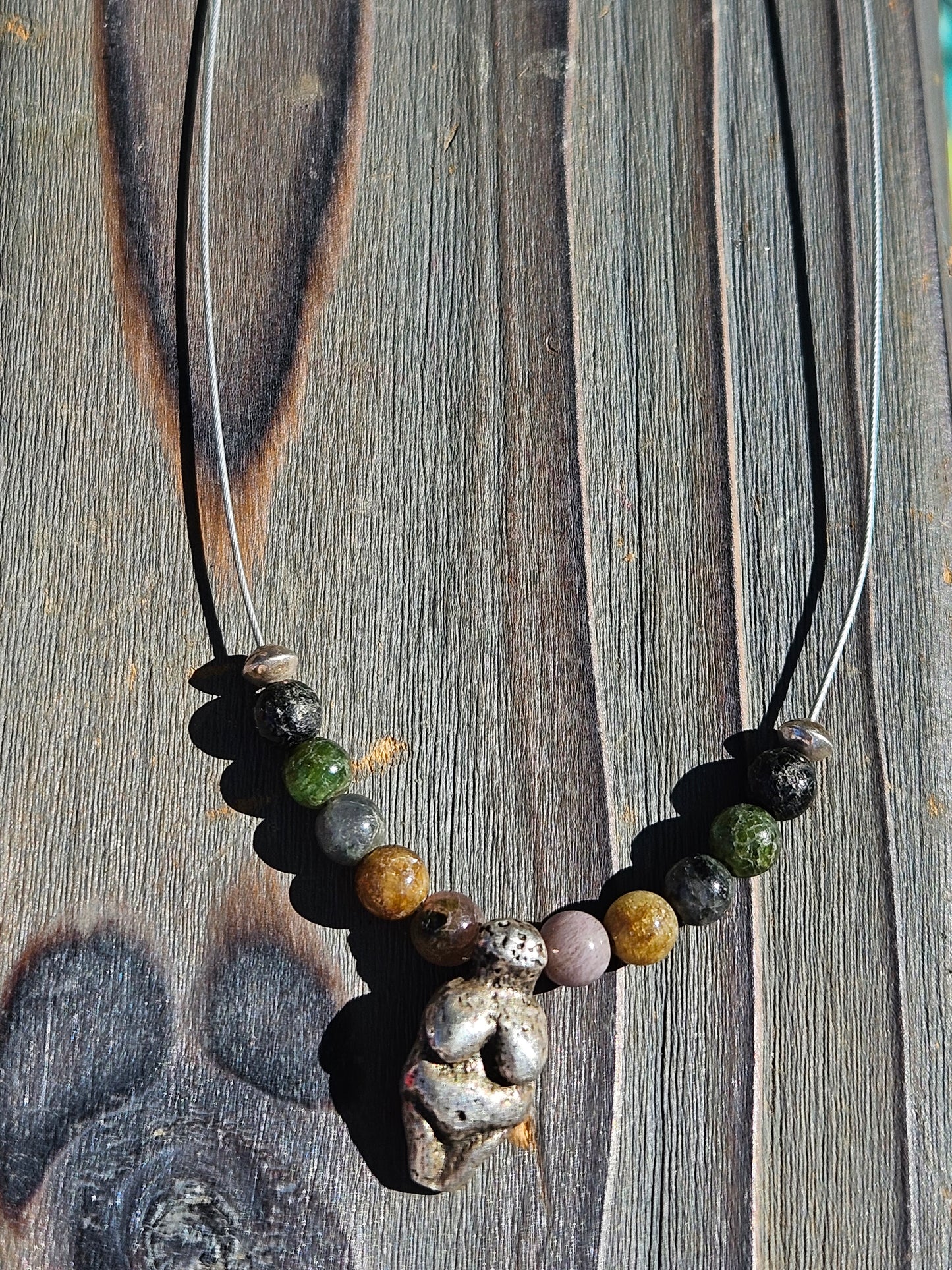 Waldorf Goddess and Tourmaline Necklace