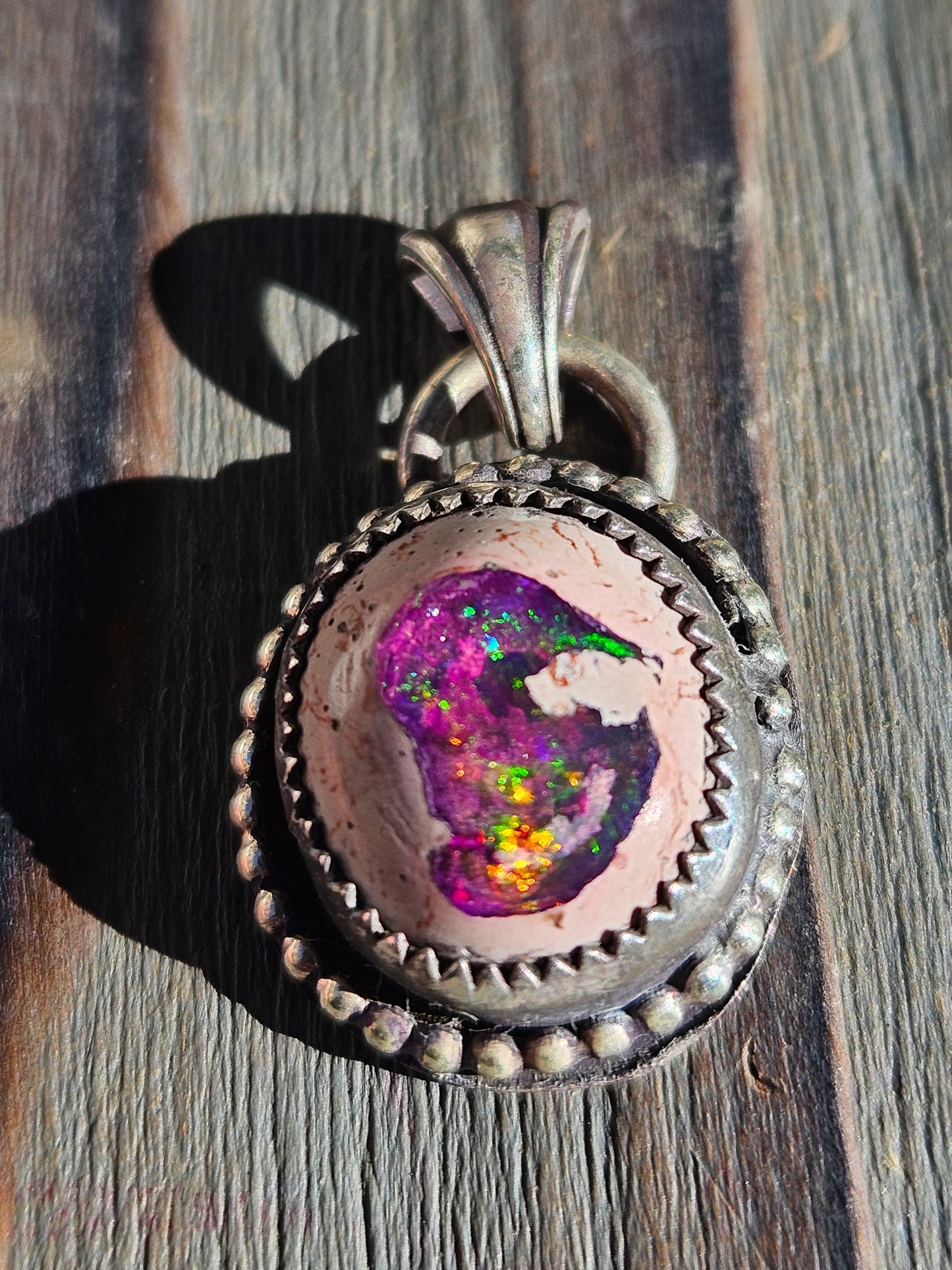Purple Mexican Opal Pendant