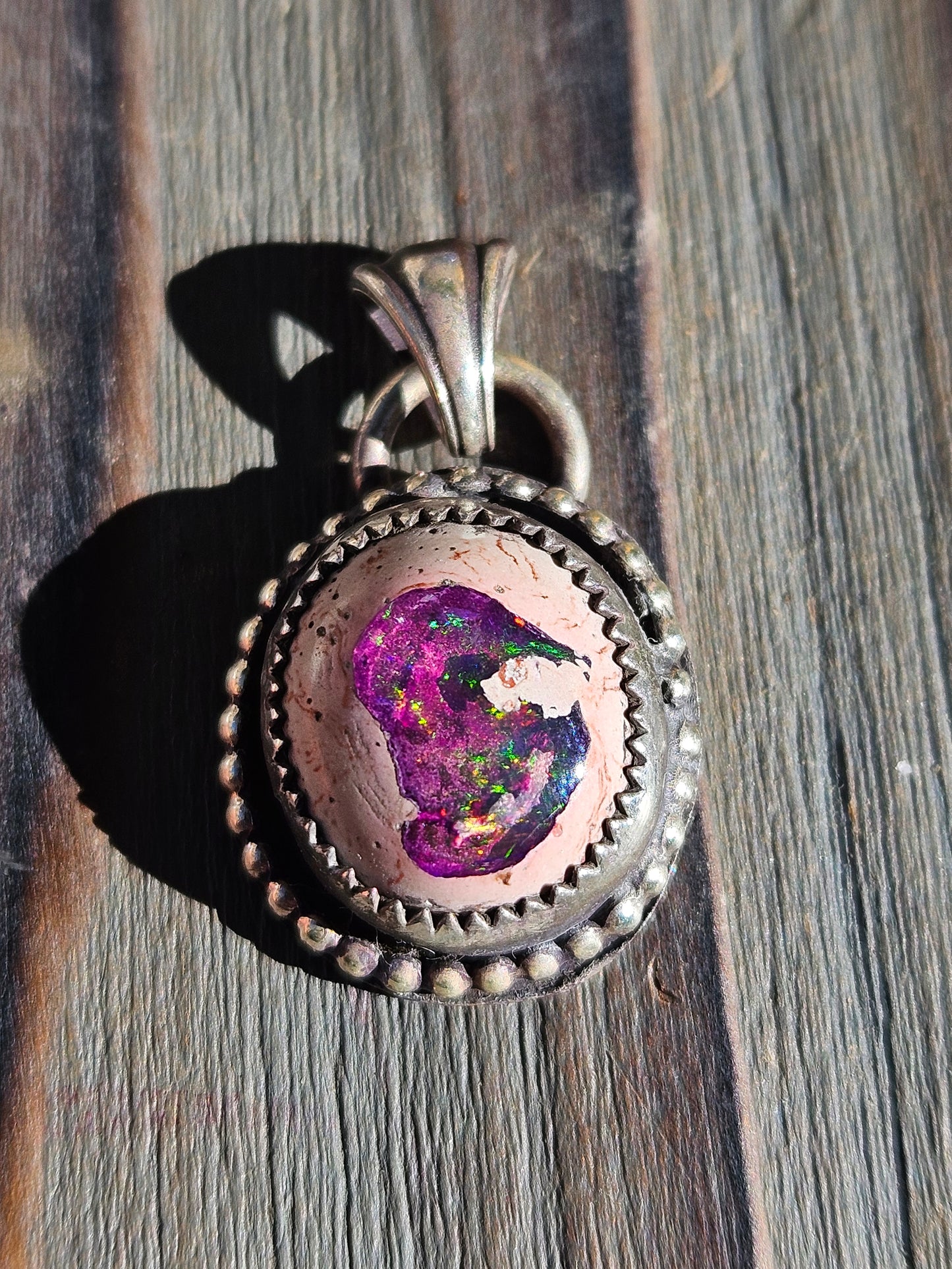 Purple Mexican Opal Pendant
