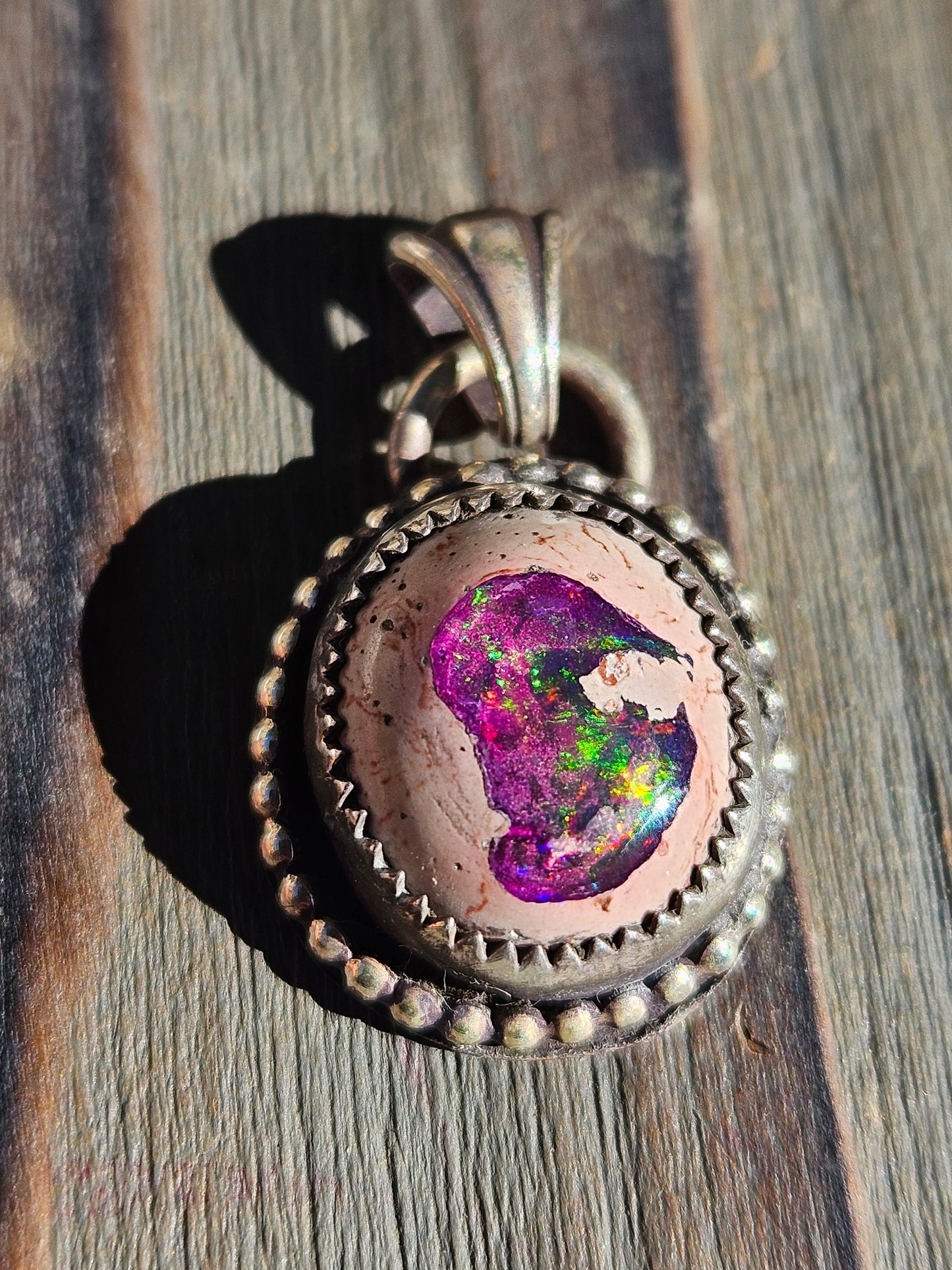 Purple Mexican Opal Pendant