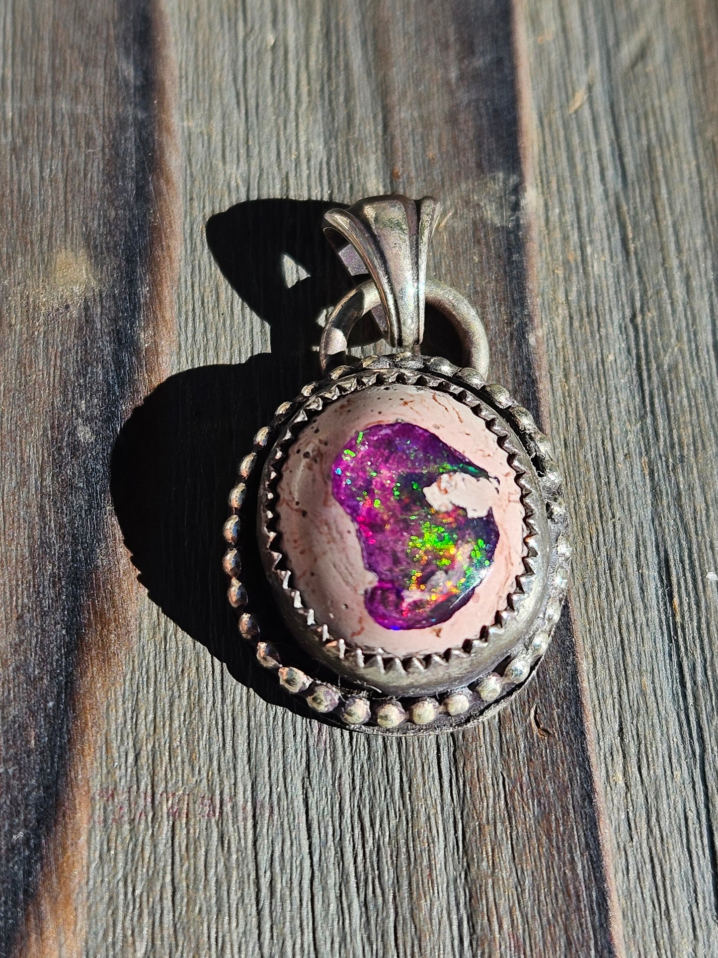 Purple Mexican Opal Pendant