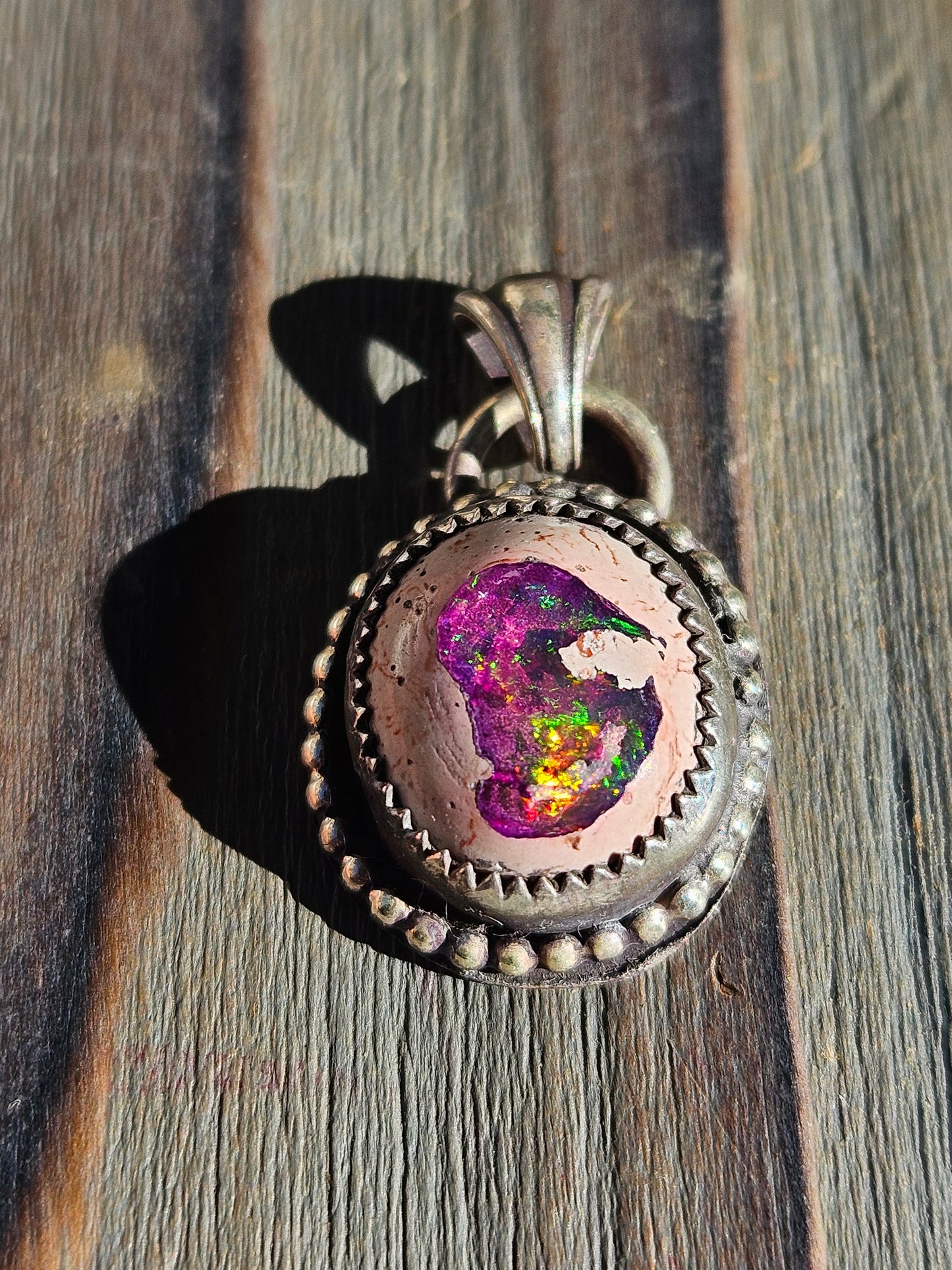 Purple Mexican Opal Pendant