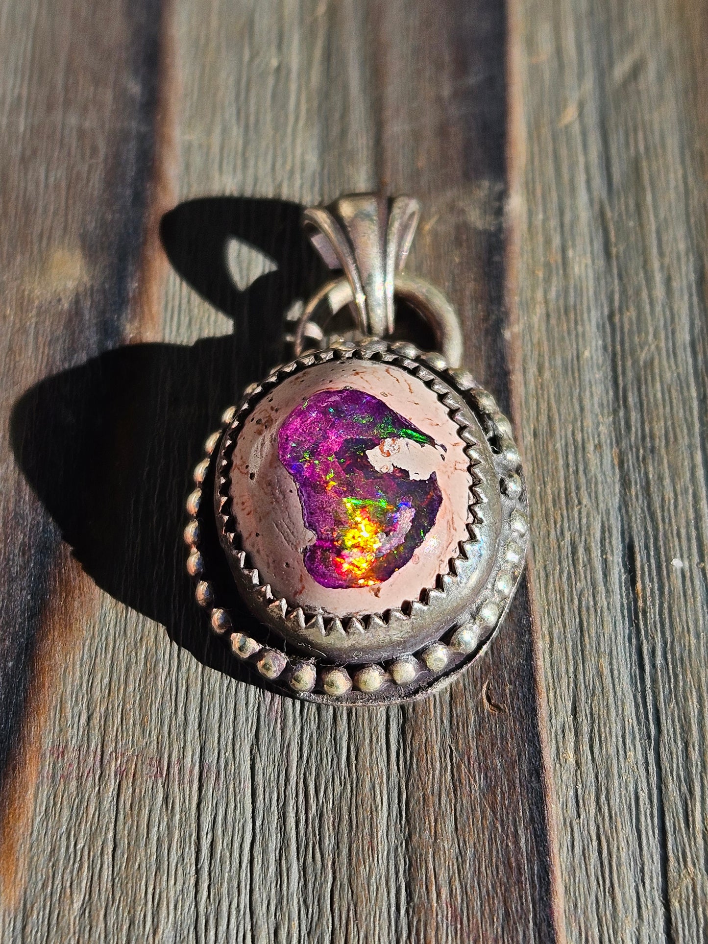 Purple Mexican Opal Pendant