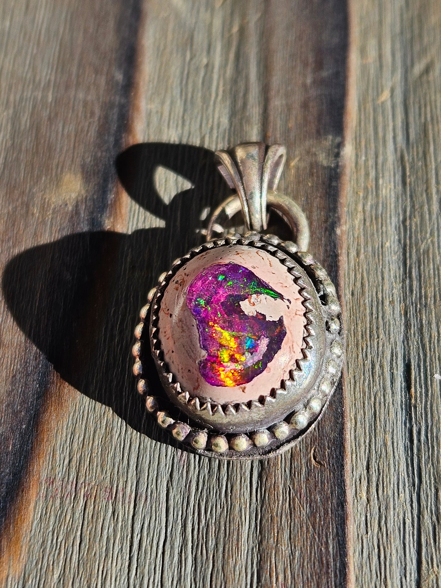 Purple Mexican Opal Pendant