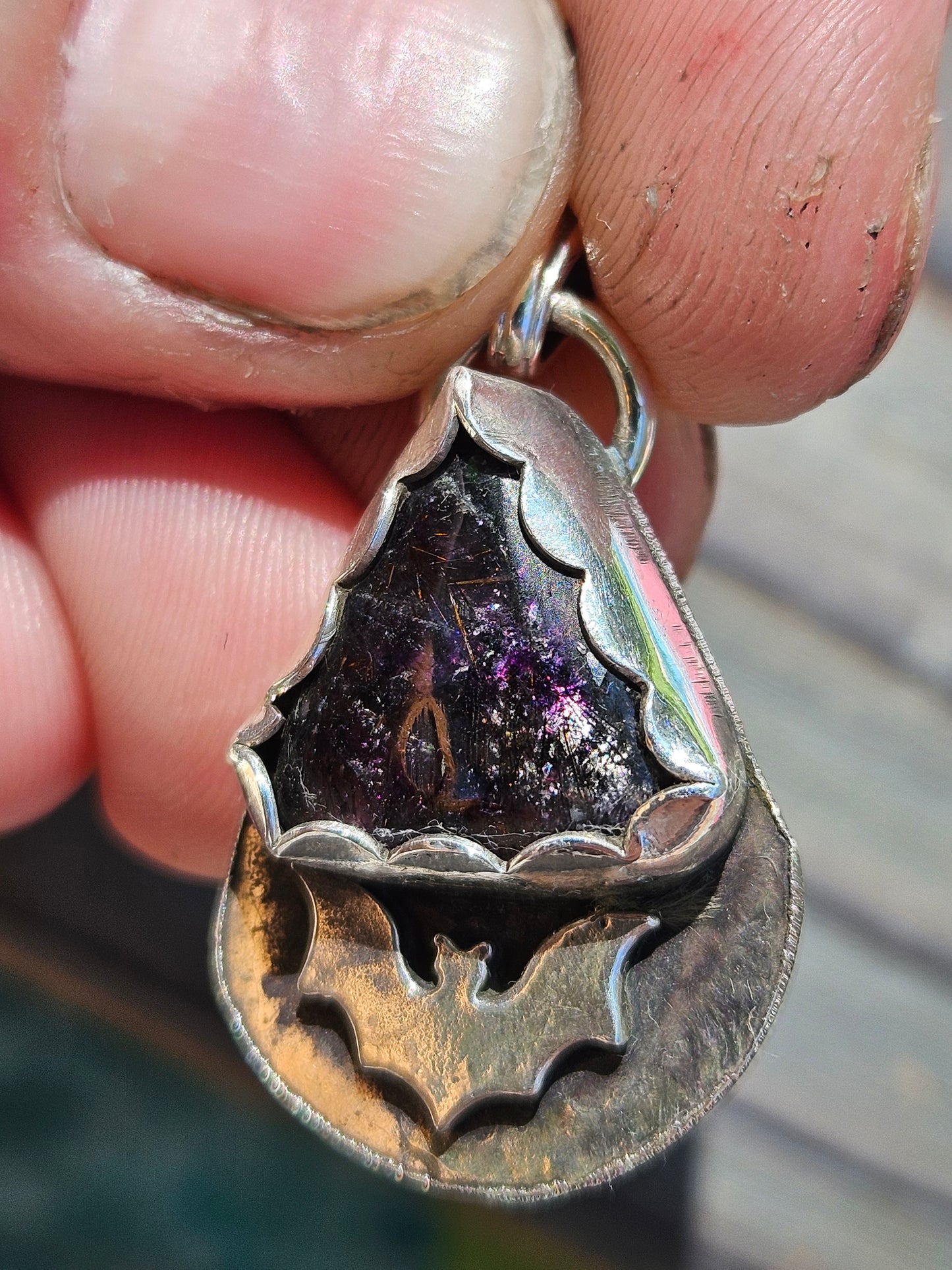 Super 7 and Bat Pendant