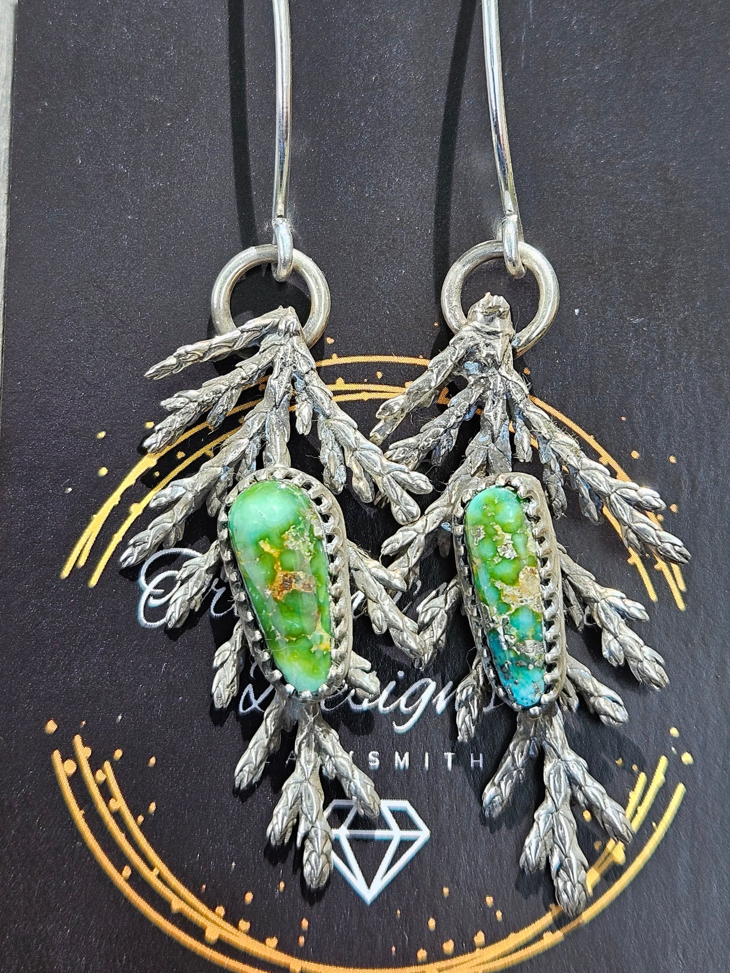 "Cequoise"Cedar Turquoise Earrings