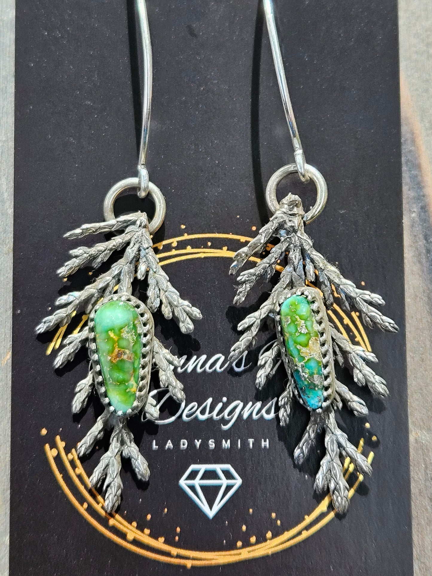 "Cequoise"Cedar Turquoise Earrings