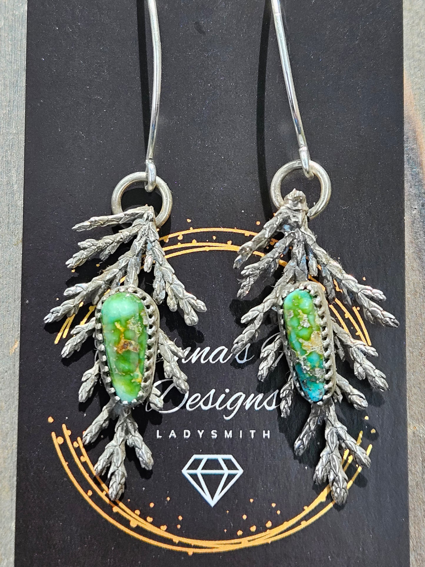 "Cequoise"Cedar Turquoise Earrings