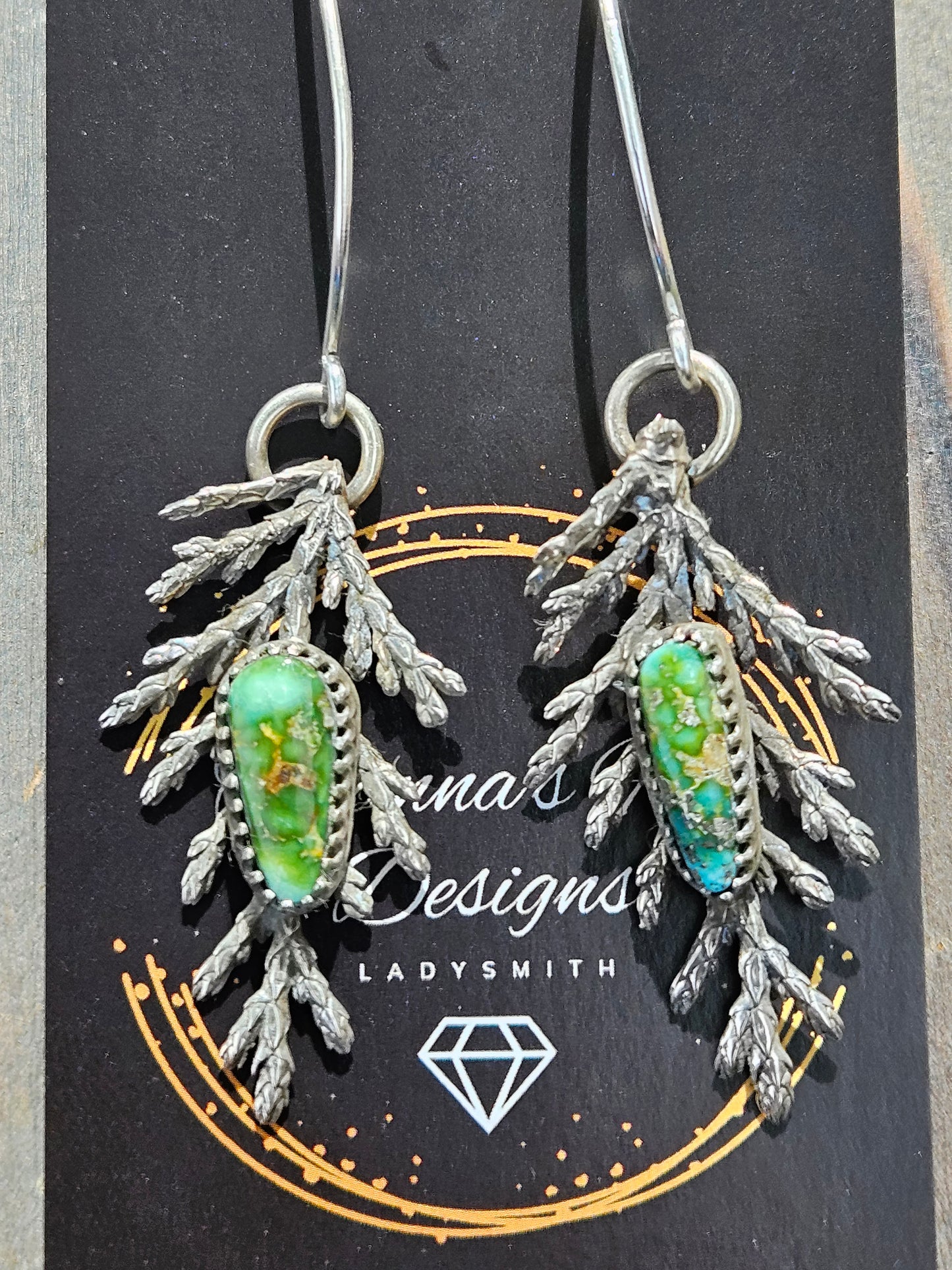 "Cequoise"Cedar Turquoise Earrings