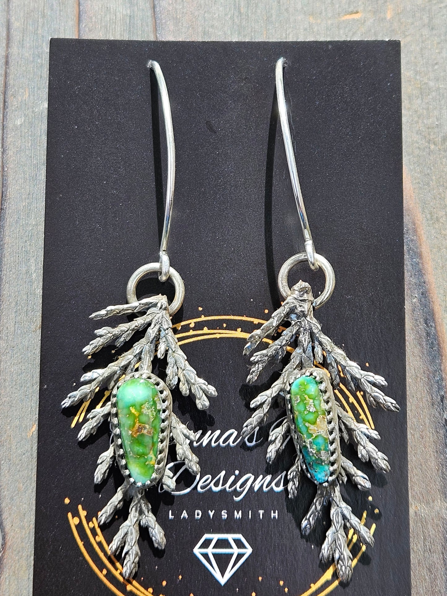 "Cequoise"Cedar Turquoise Earrings