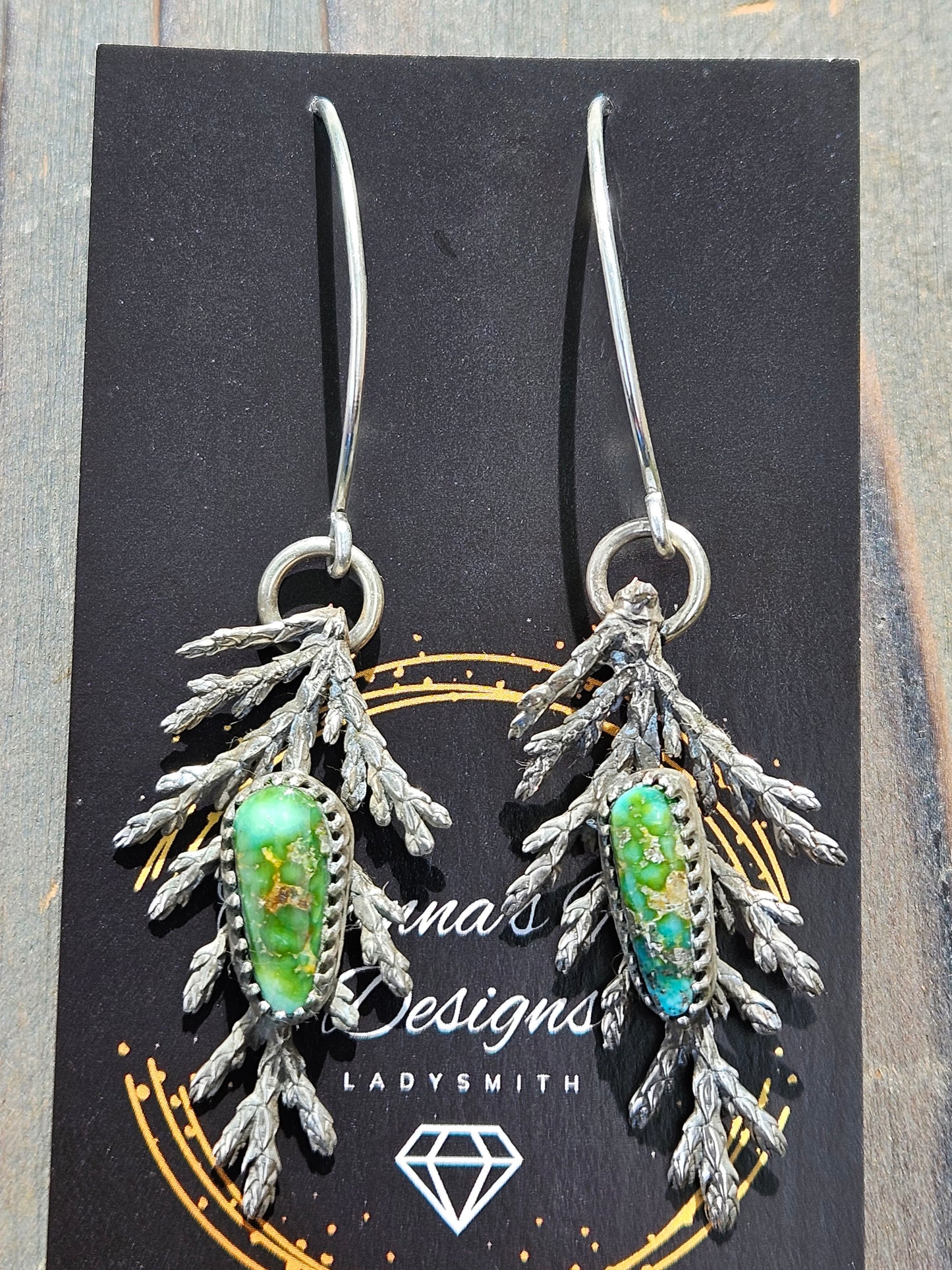 "Cequoise"Cedar Turquoise Earrings