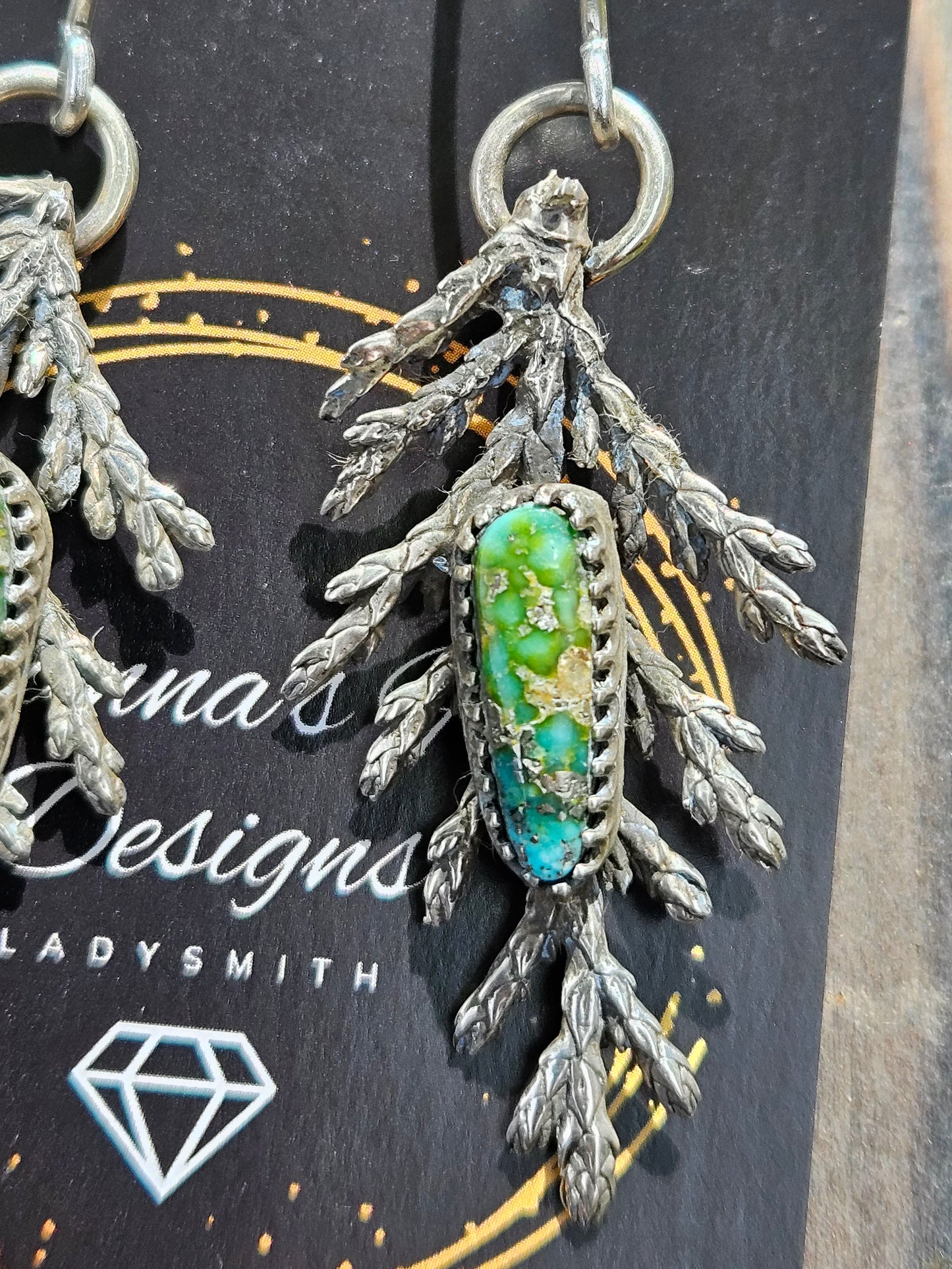 "Cequoise"Cedar Turquoise Earrings