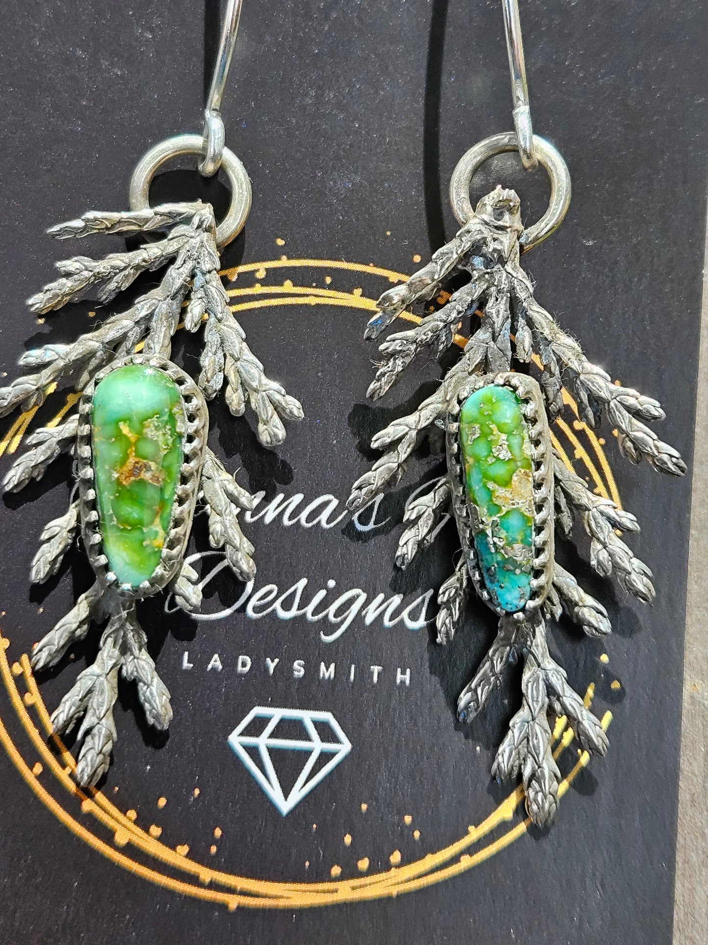 "Cequoise"Cedar Turquoise Earrings
