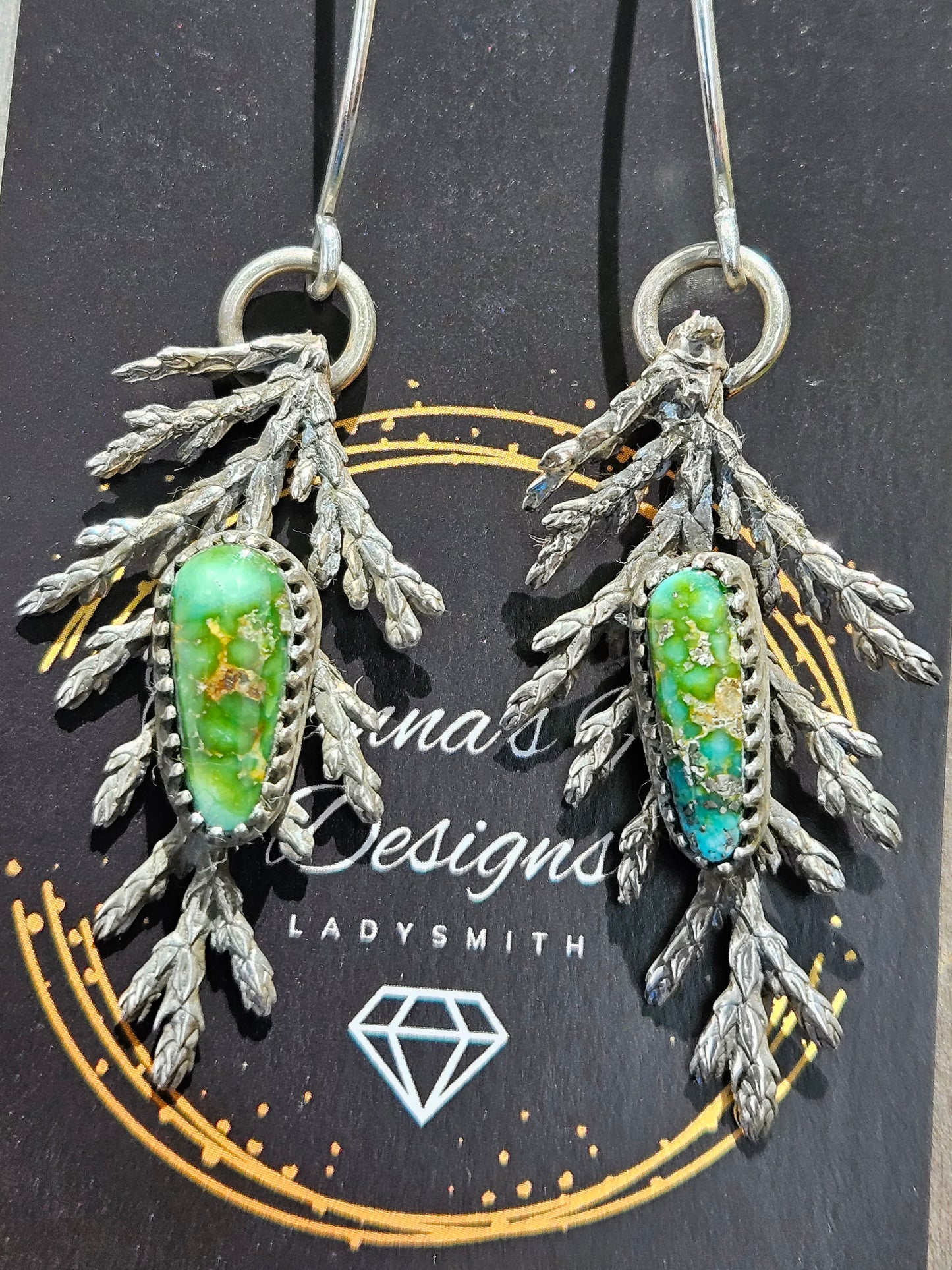 "Cequoise"Cedar Turquoise Earrings