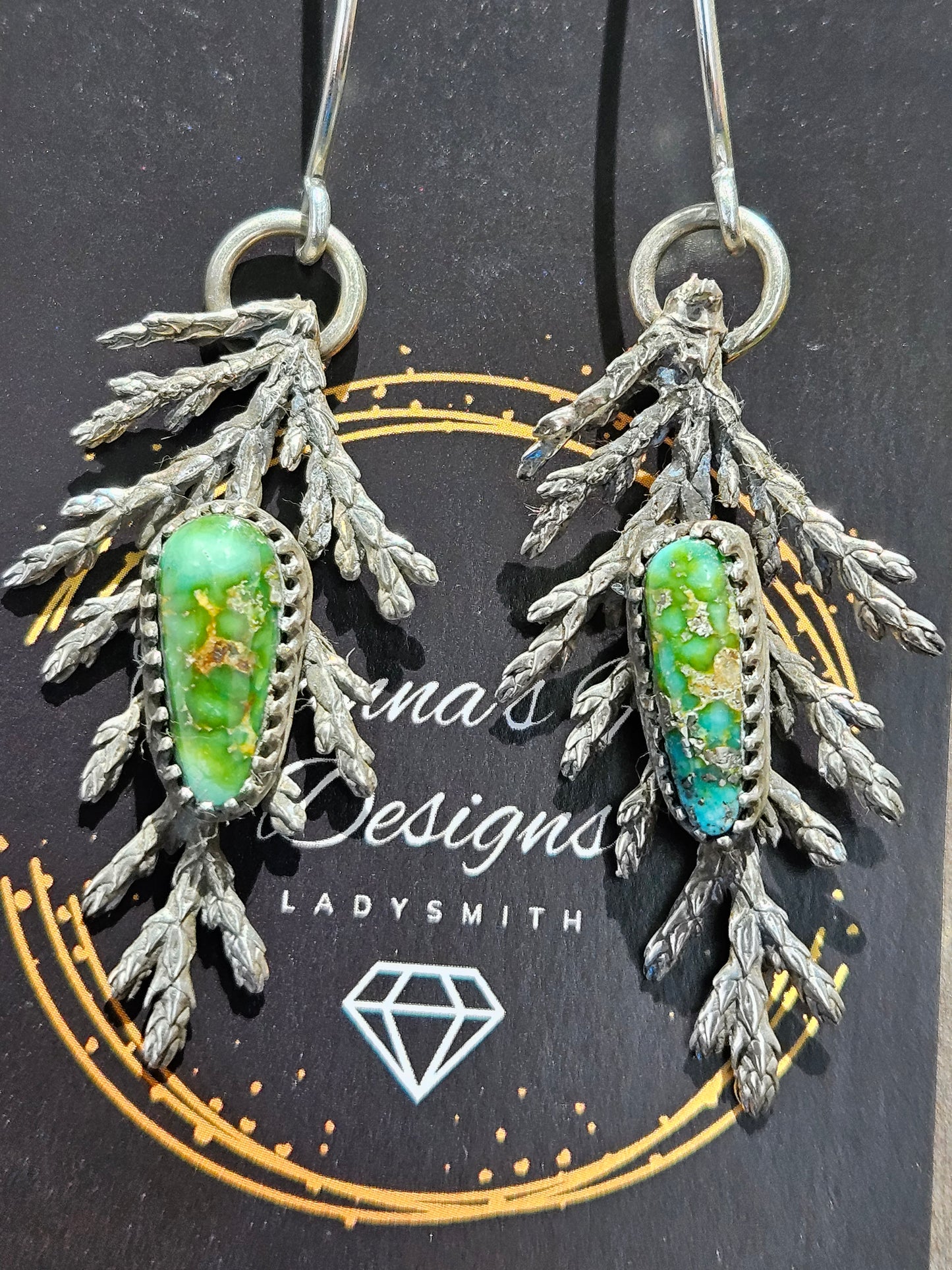 "Cequoise"Cedar Turquoise Earrings