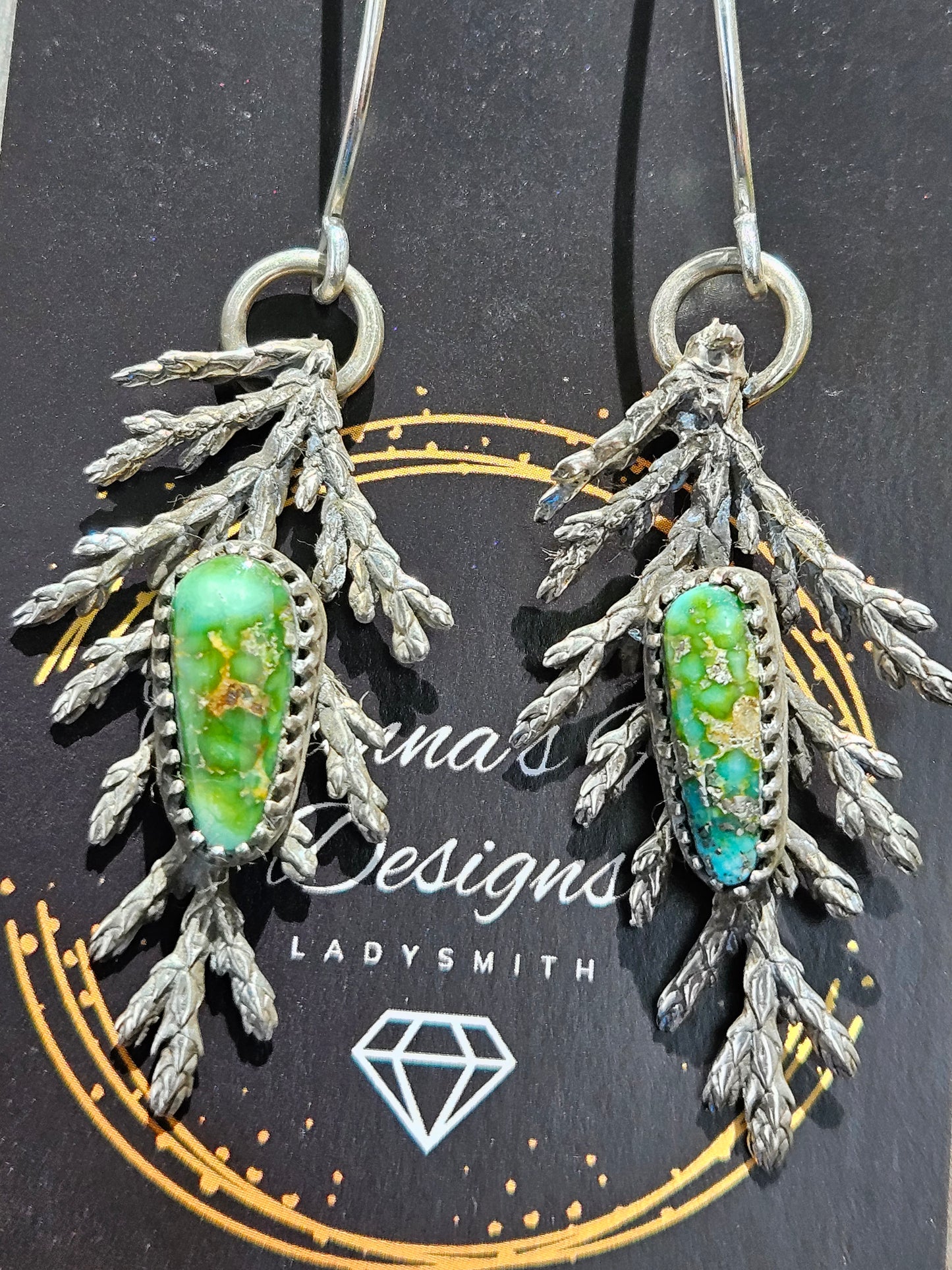 "Cequoise"Cedar Turquoise Earrings