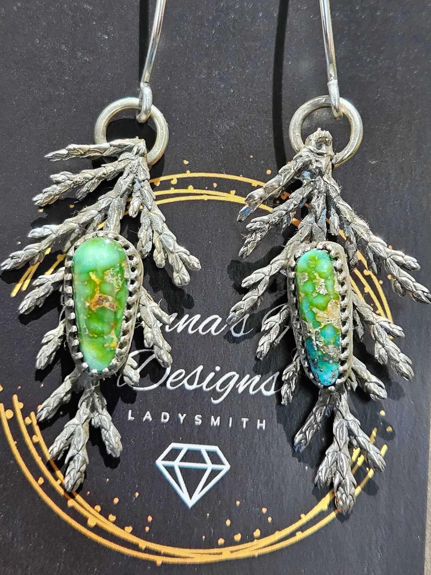 "Cequoise"Cedar Turquoise Earrings