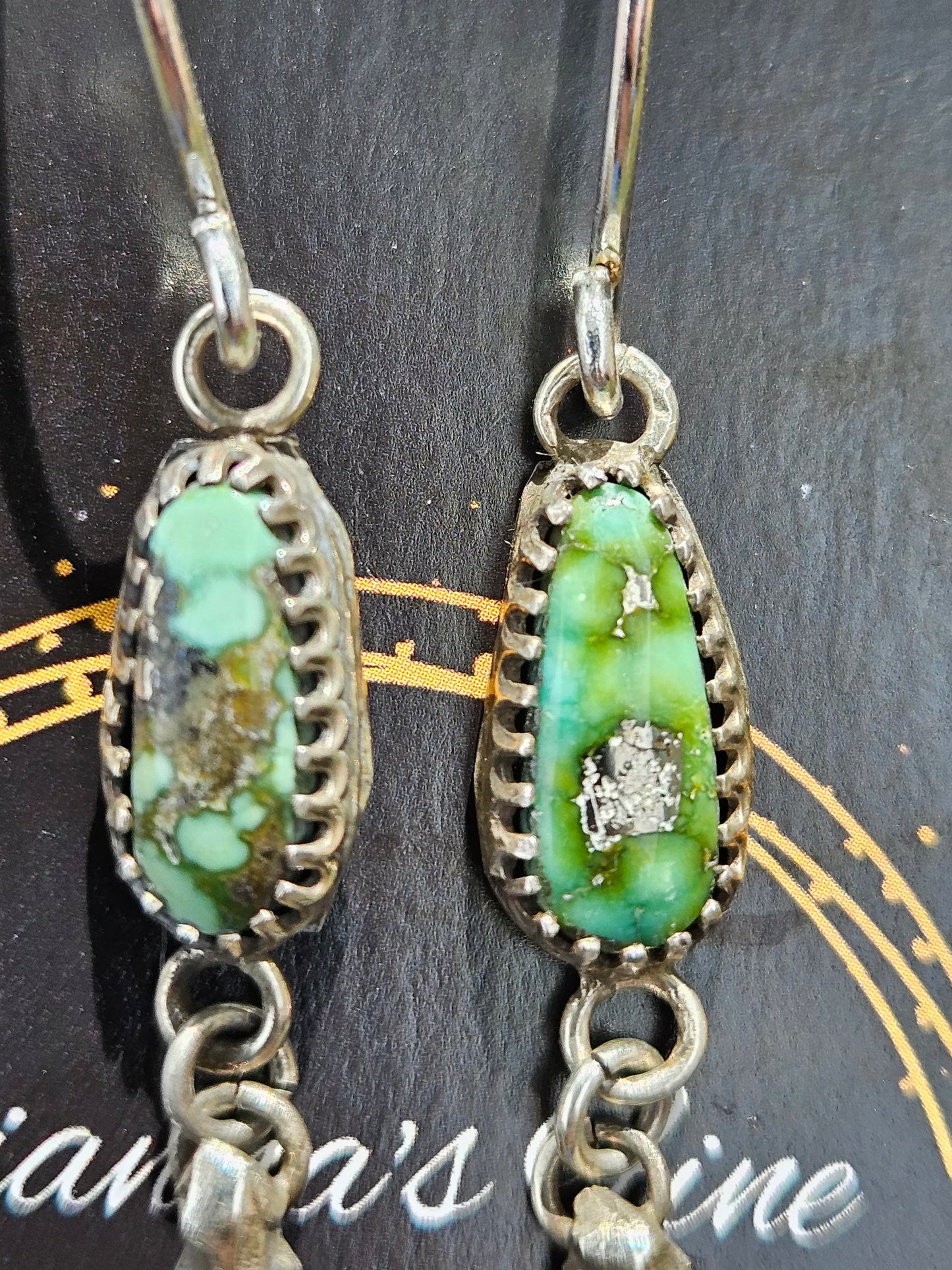 "Eloquent" Cedar Turquoise Earrings