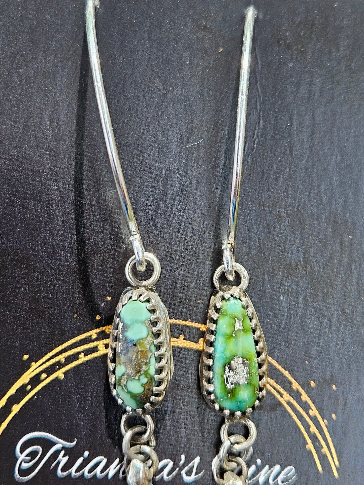 "Eloquent" Cedar Turquoise Earrings