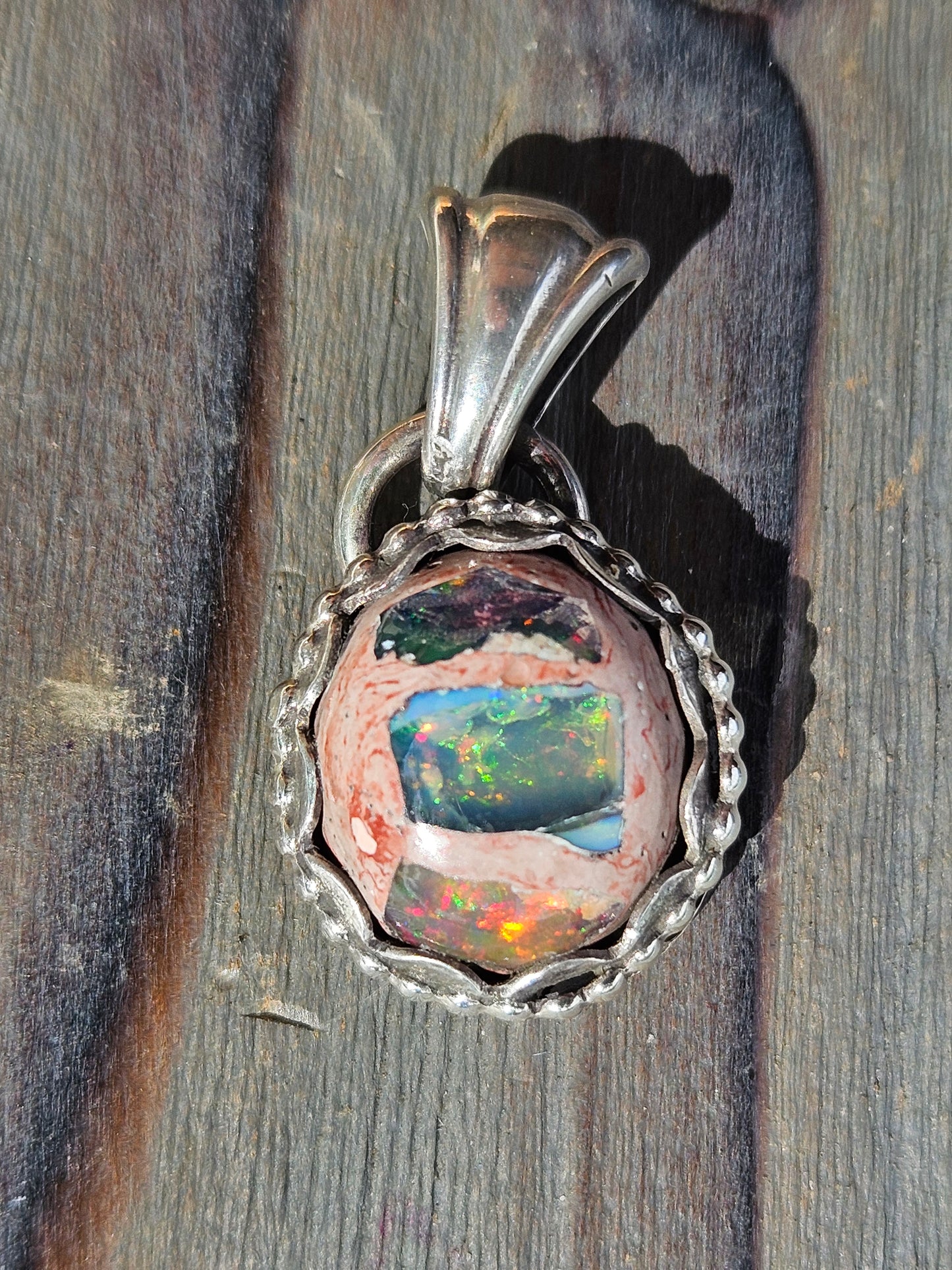 "Worldly" Mexican Galaxy Opal Pendant