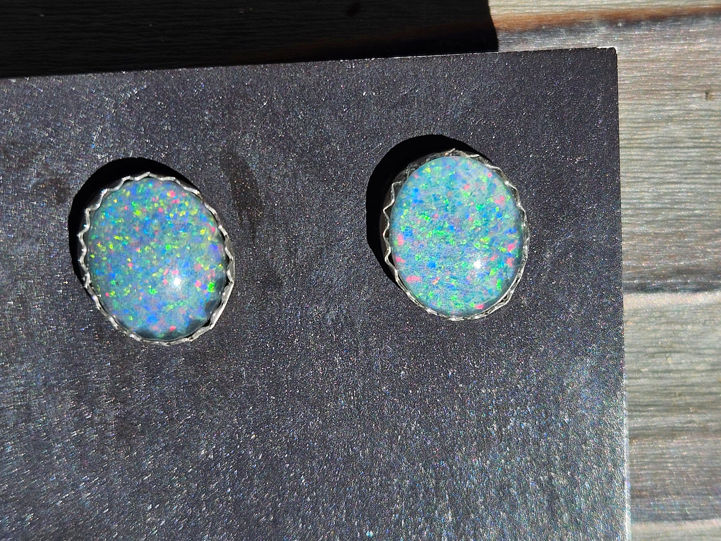 Pinfire Opal Studs