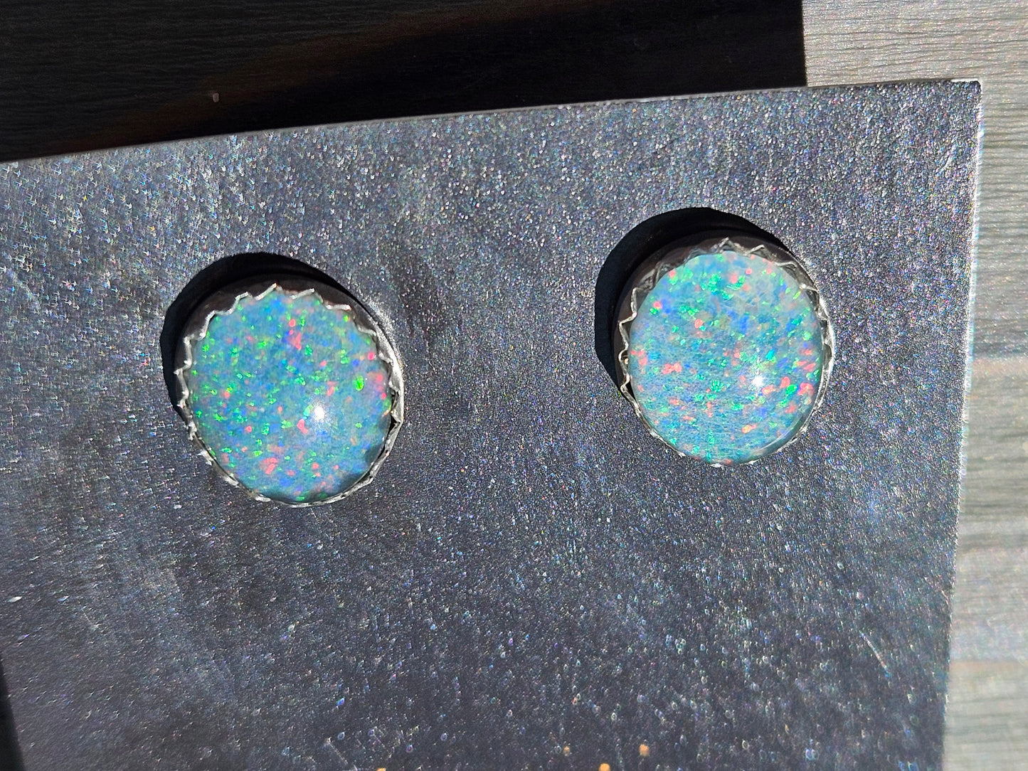 Pinfire Opal Studs