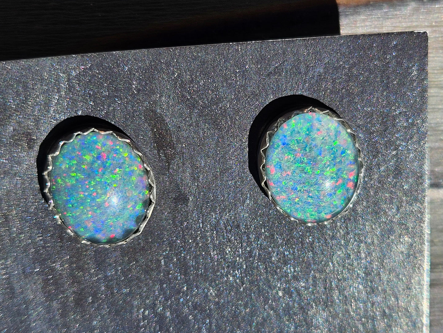 Pinfire Opal Studs