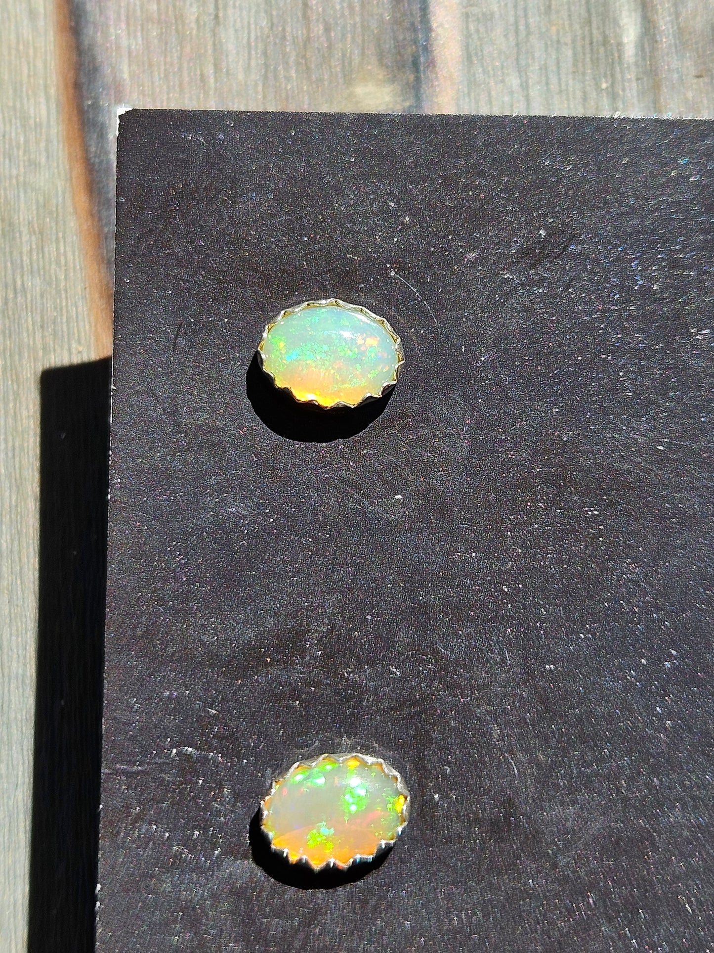 Ethiopian Opal Stud Earrings