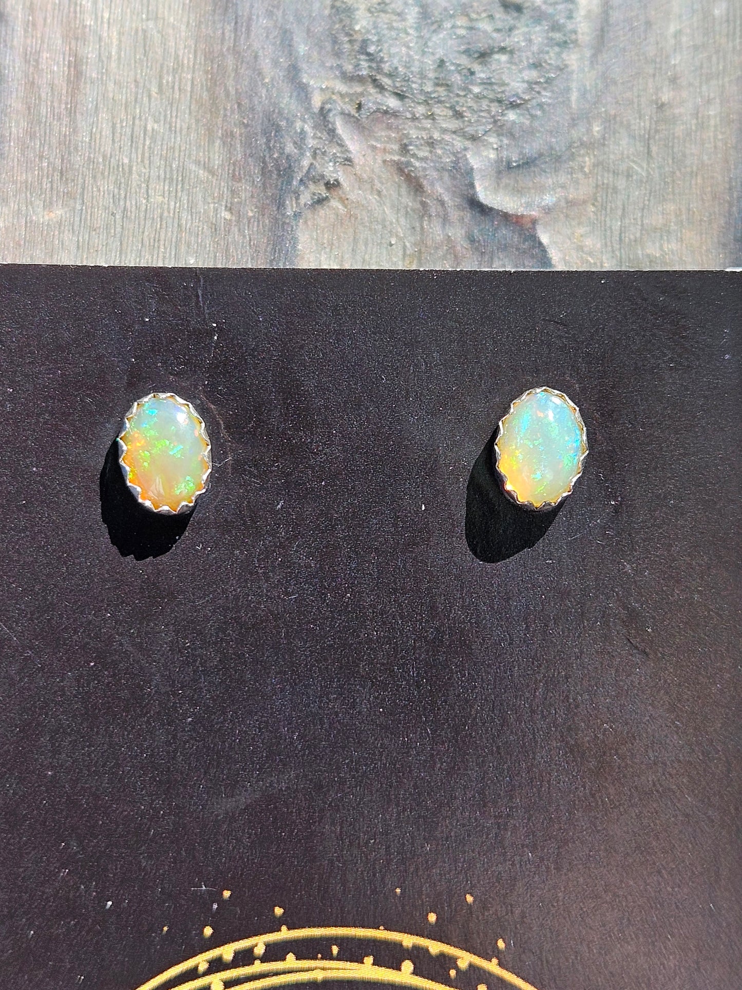 Ethiopian Opal Stud Earrings