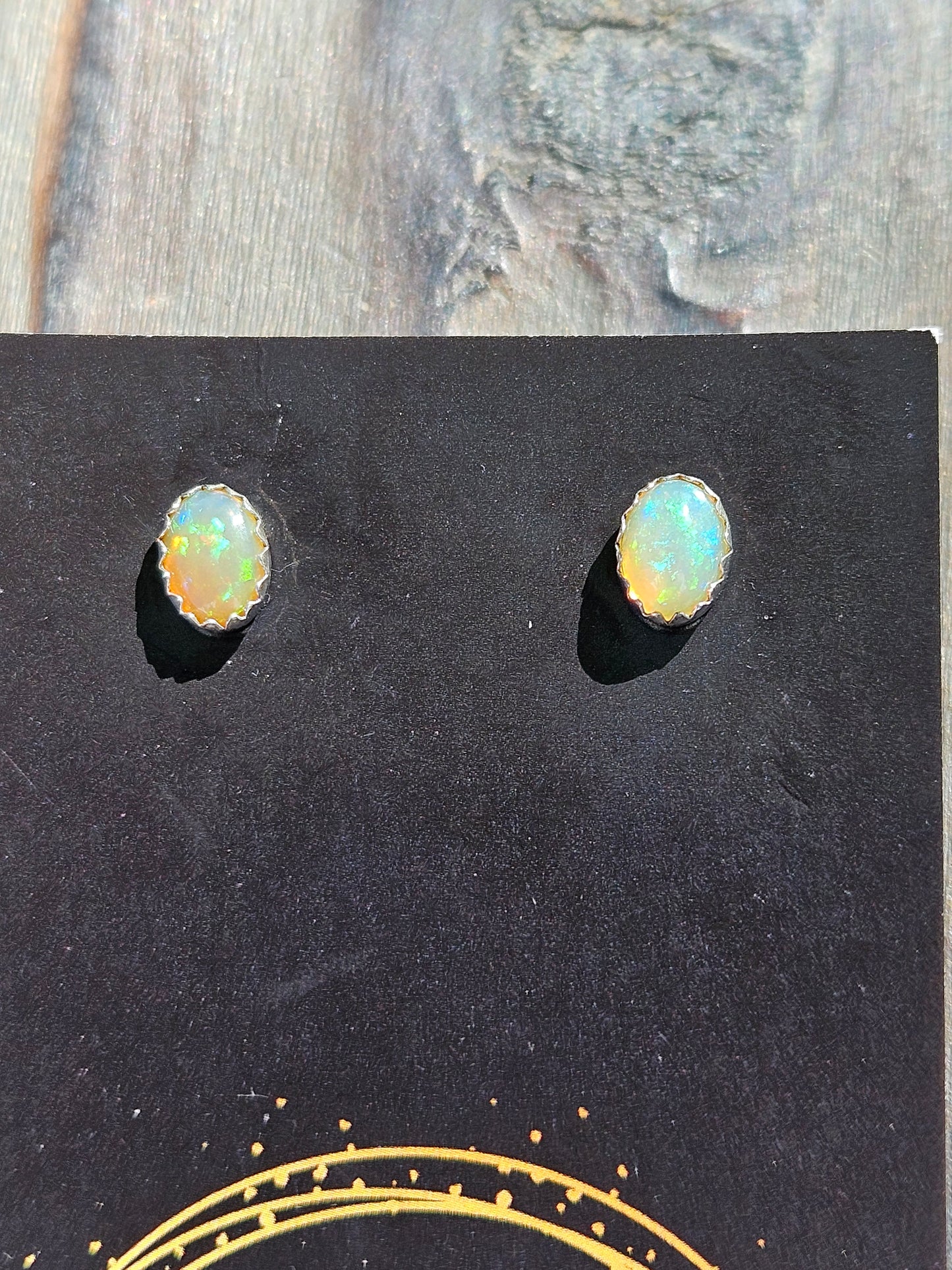 Ethiopian Opal Stud Earrings