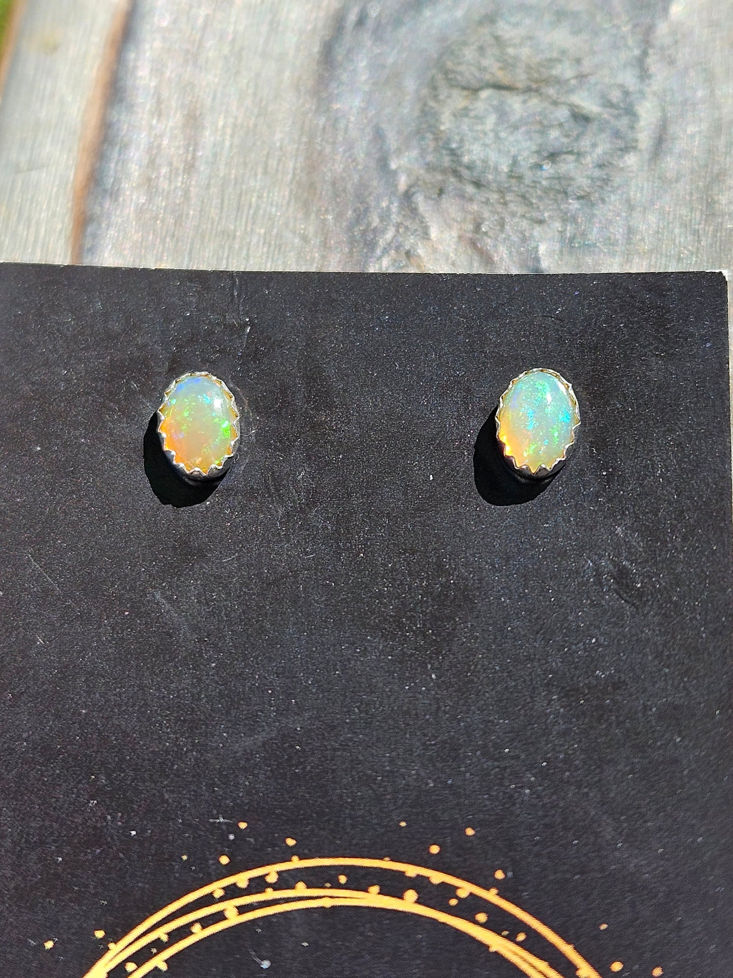 Ethiopian Opal Stud Earrings