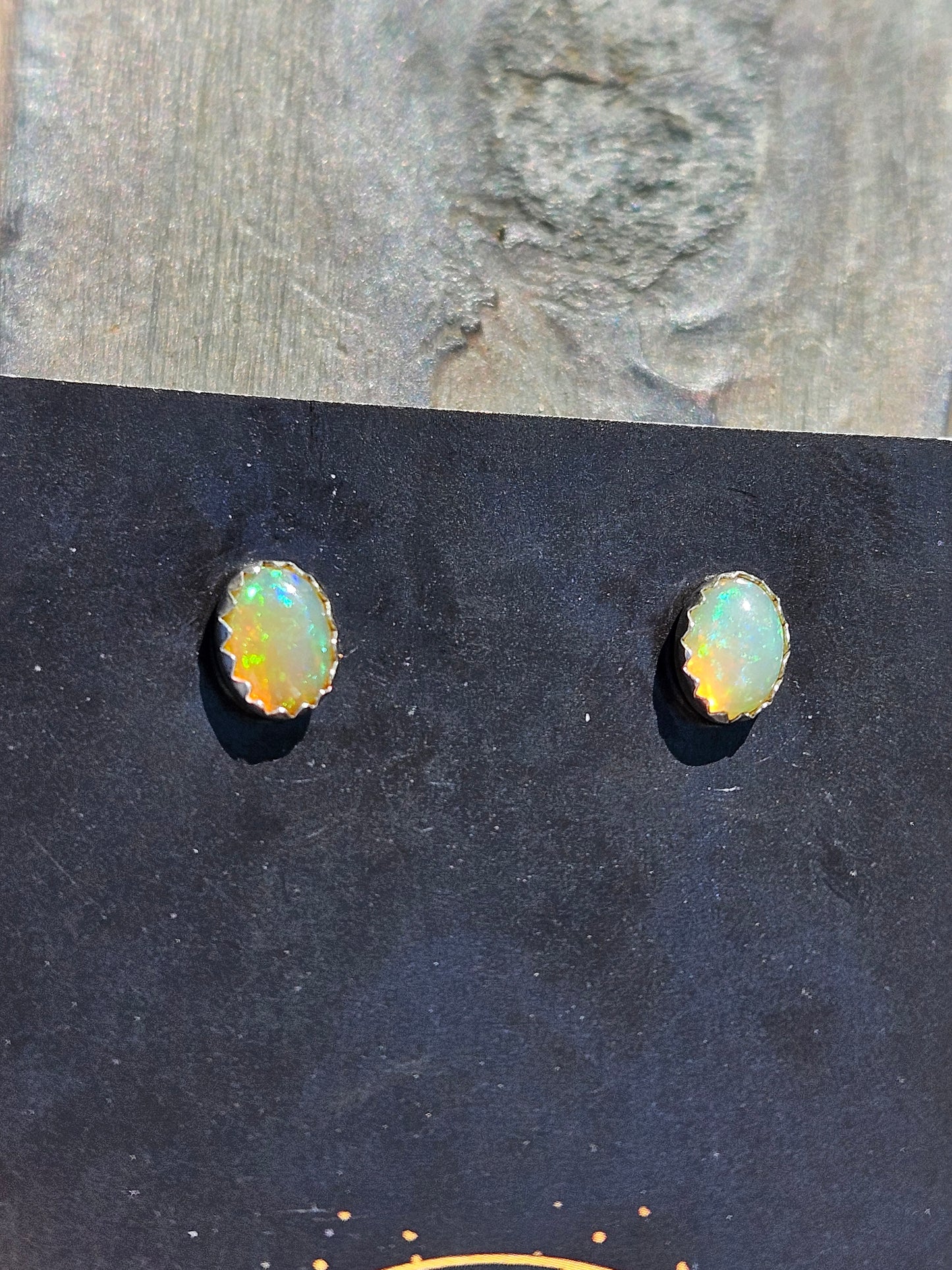 Ethiopian Opal Stud Earrings