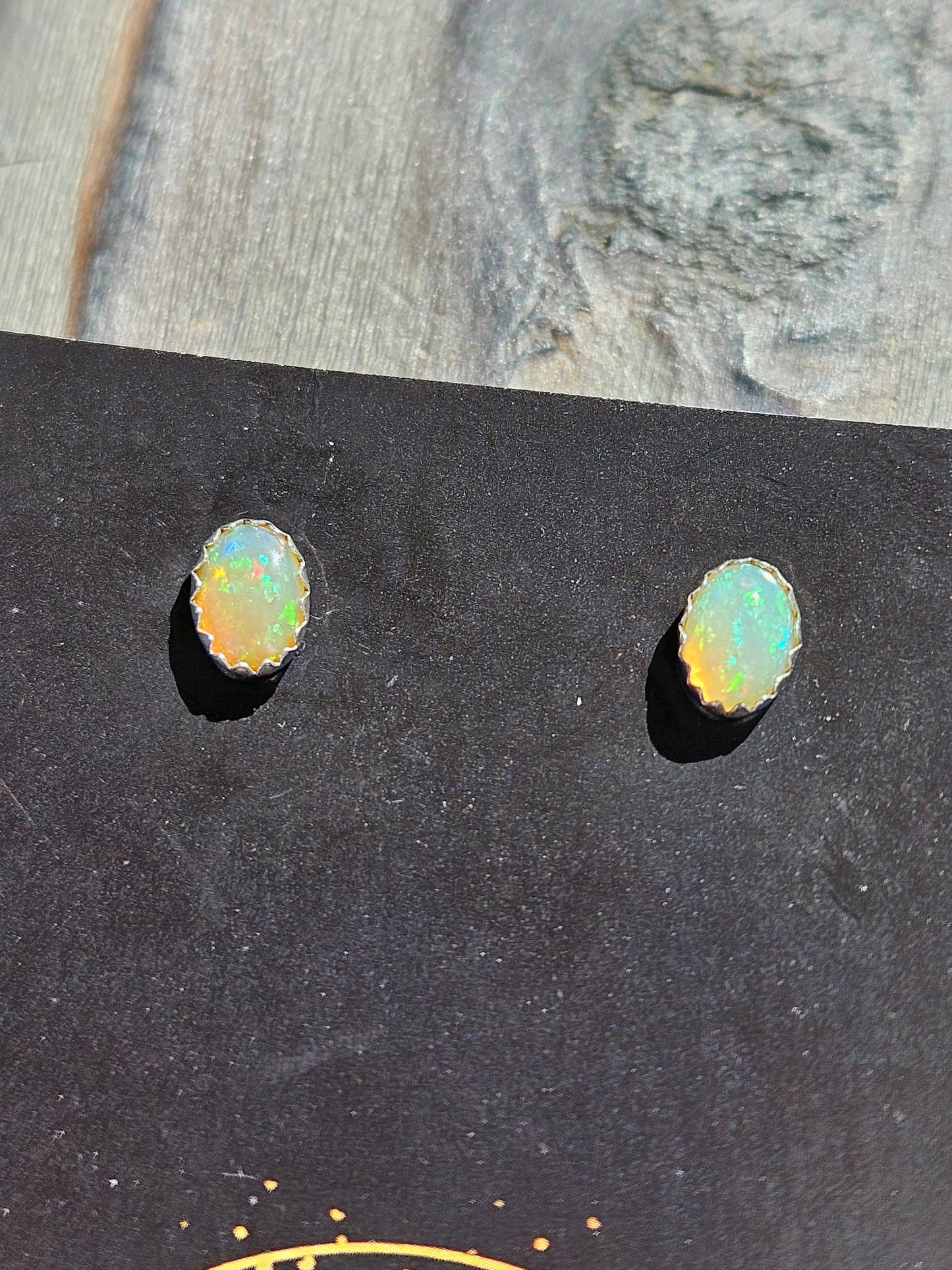 Ethiopian Opal Stud Earrings