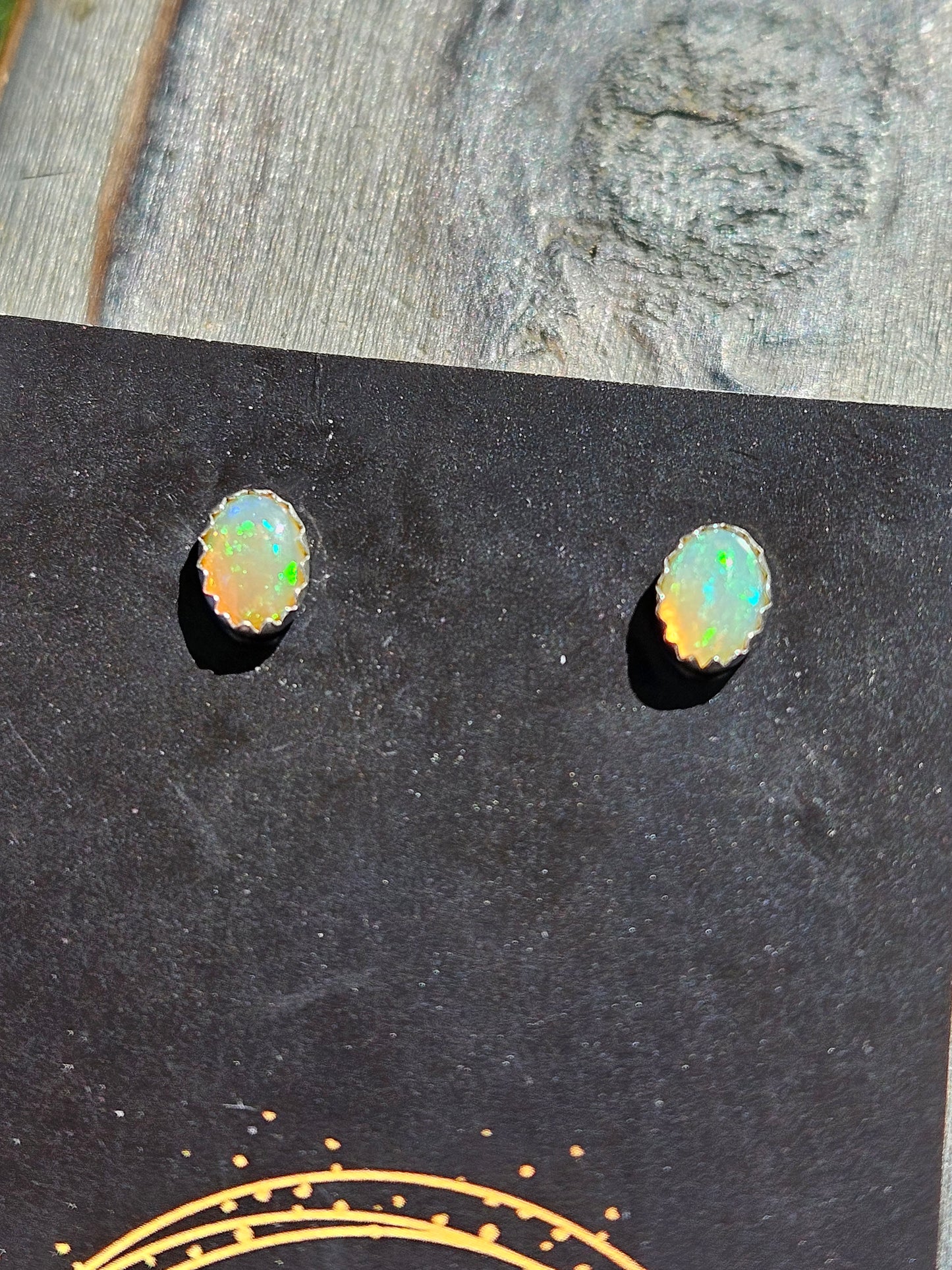 Ethiopian Opal Stud Earrings