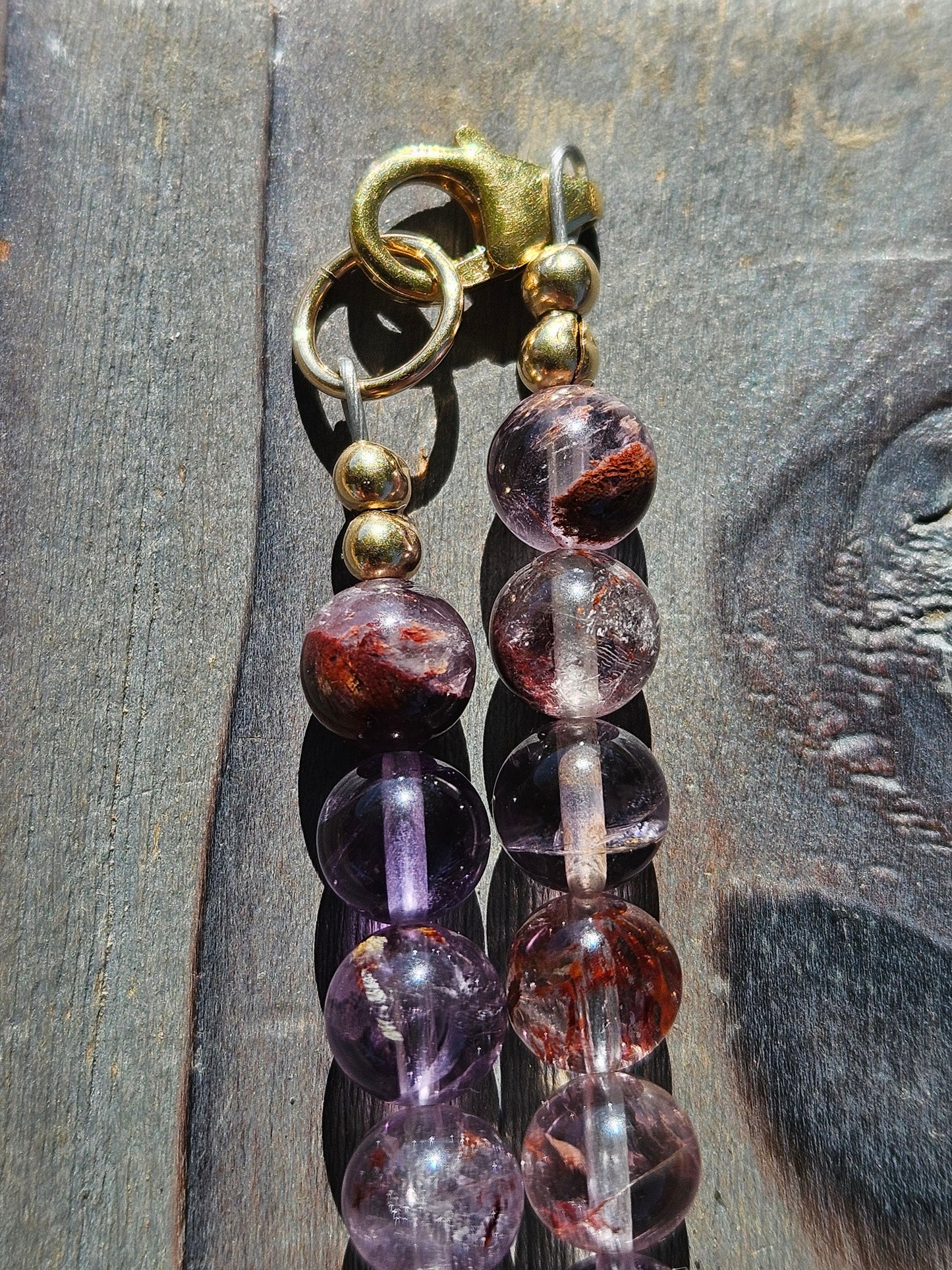 Super 7 Necklace, 14kt gold, 17in