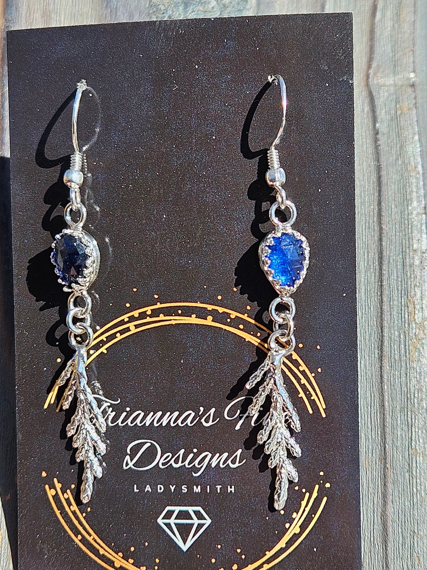 Blue Kyanite Cedar Earrings