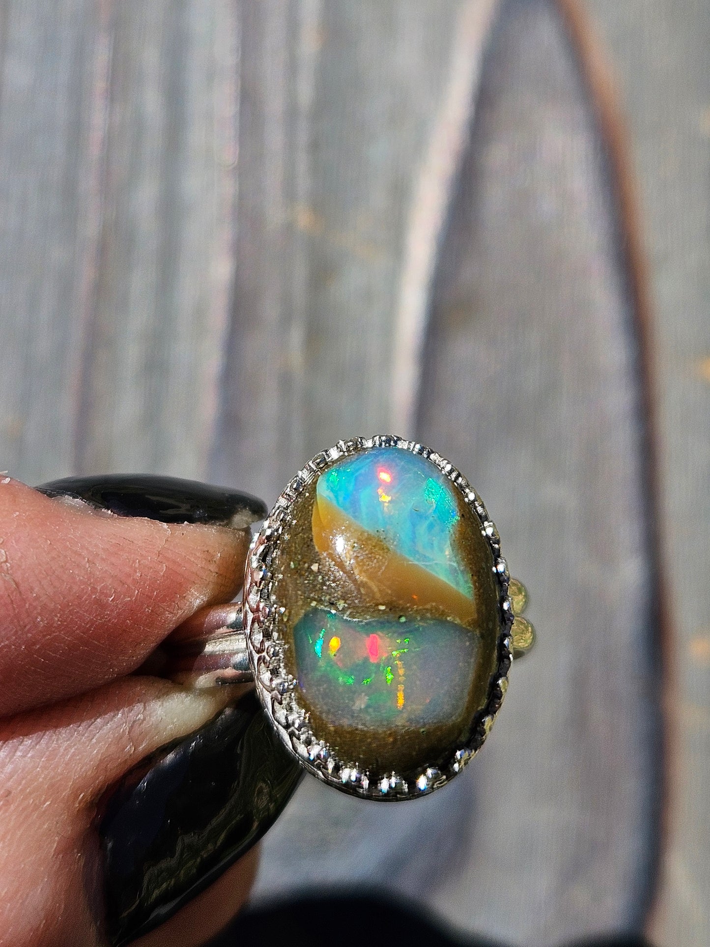 Galaxy Opal Ring, Size 9.5